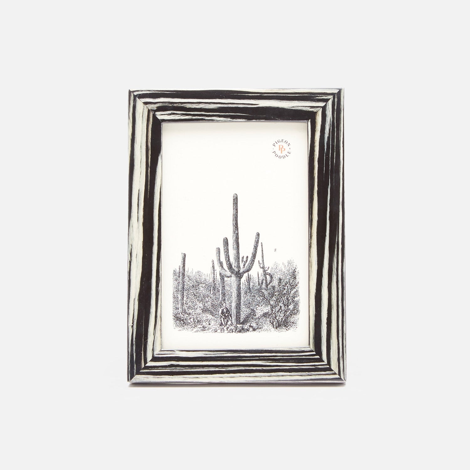 Steinfeld, Black/White, Frame, 4"X6", Lacquered Veneer