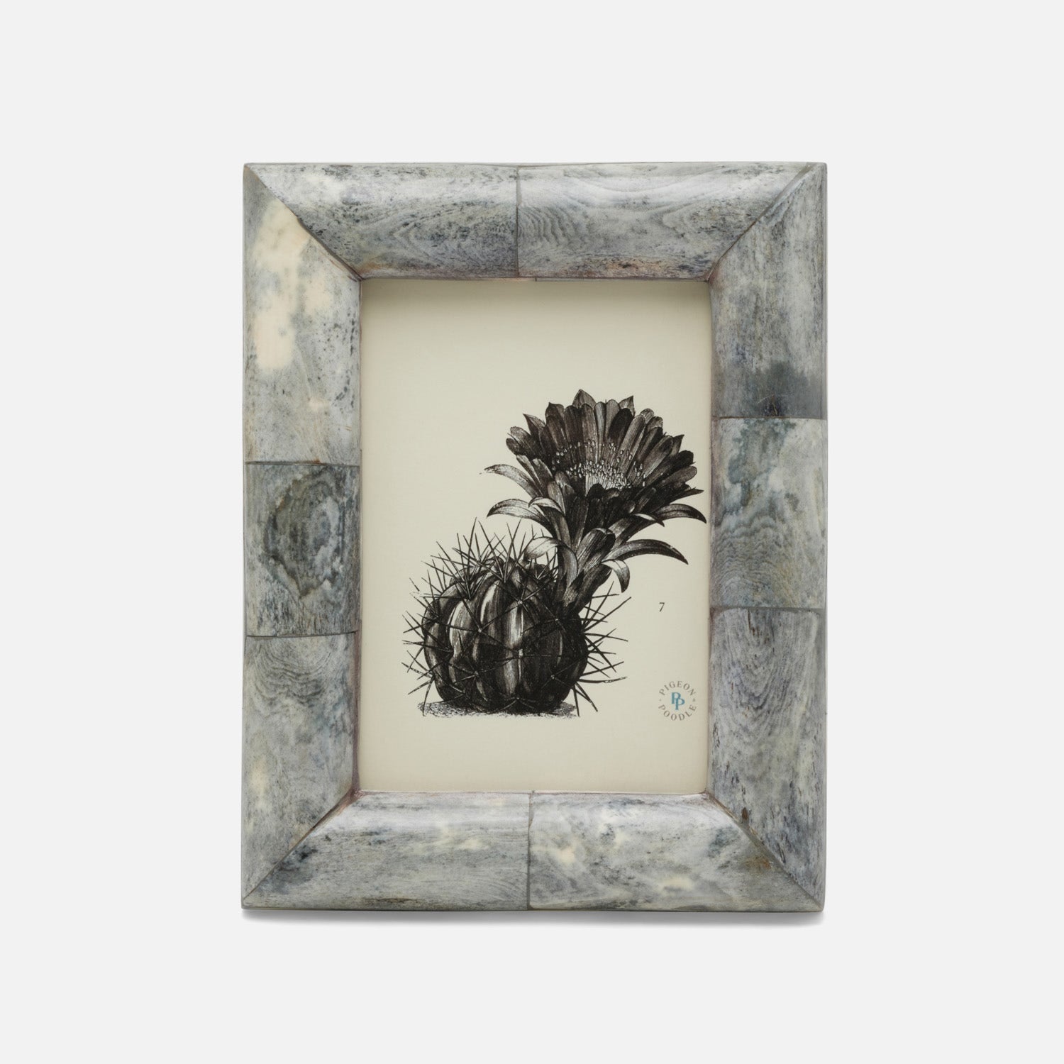 Vannes, Antique Gray, Frame, 5"X7", Bone