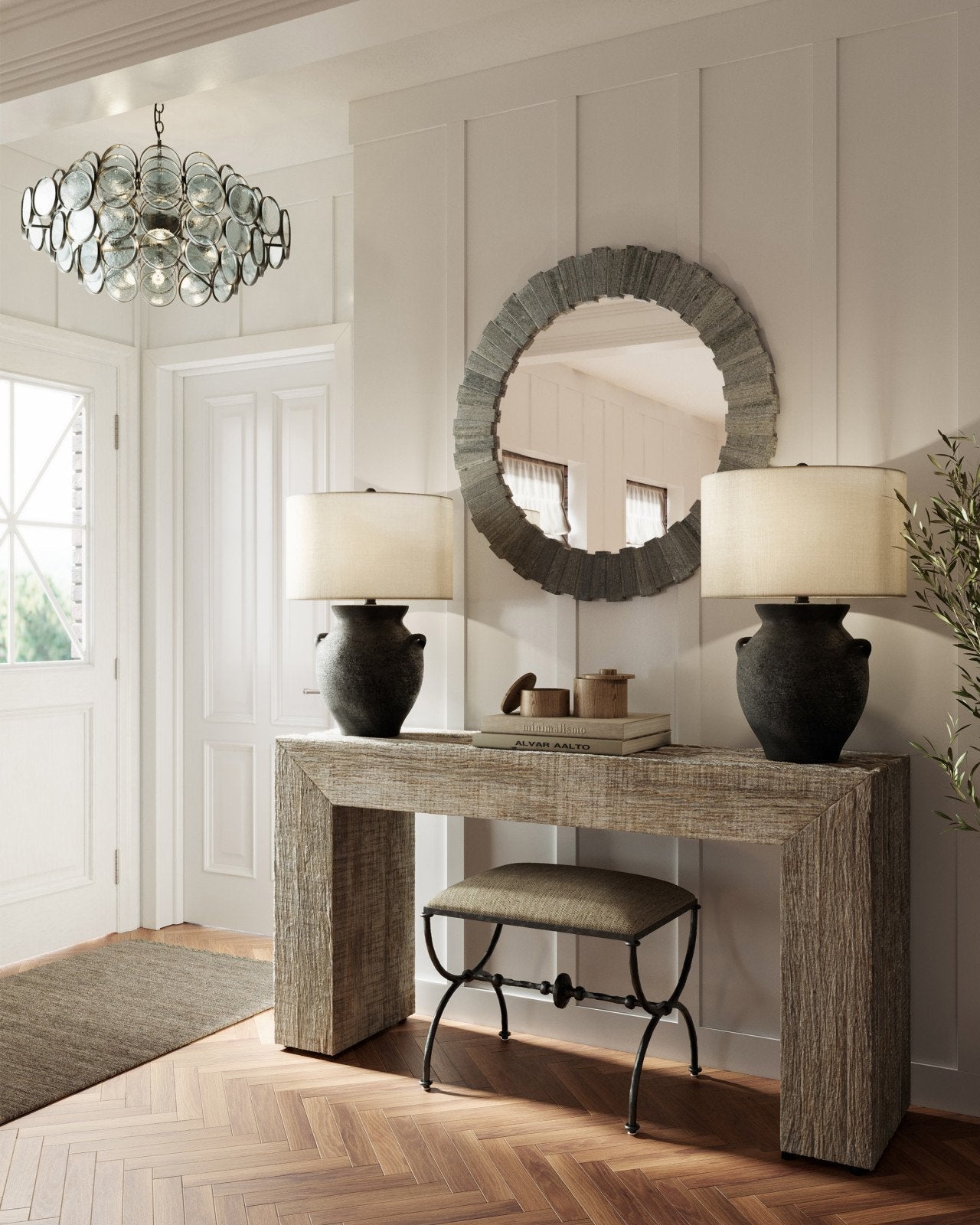 Kanor Whitewash Console Table