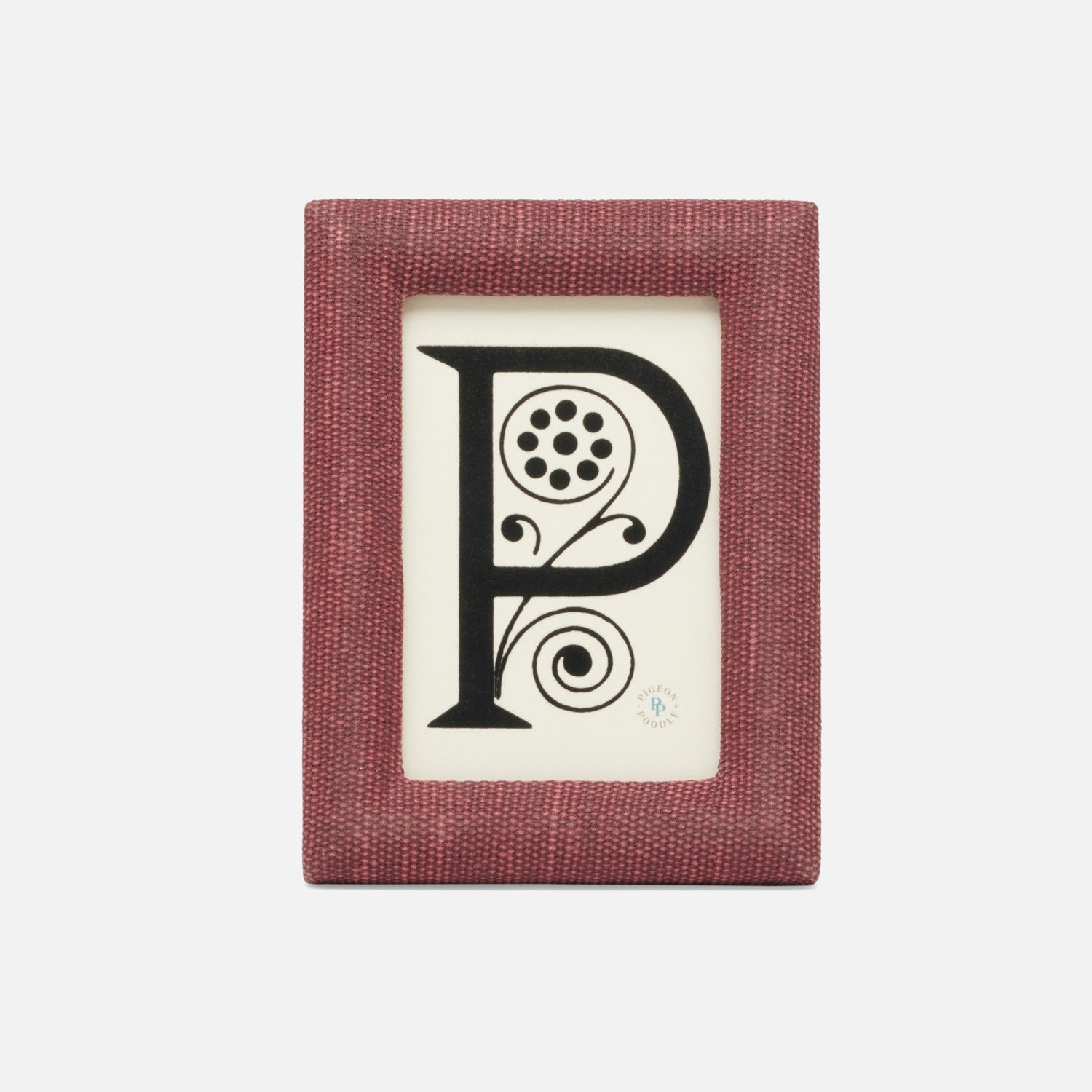 Kemi, Burgundy, Frame, 4"X6", Cotton Jute