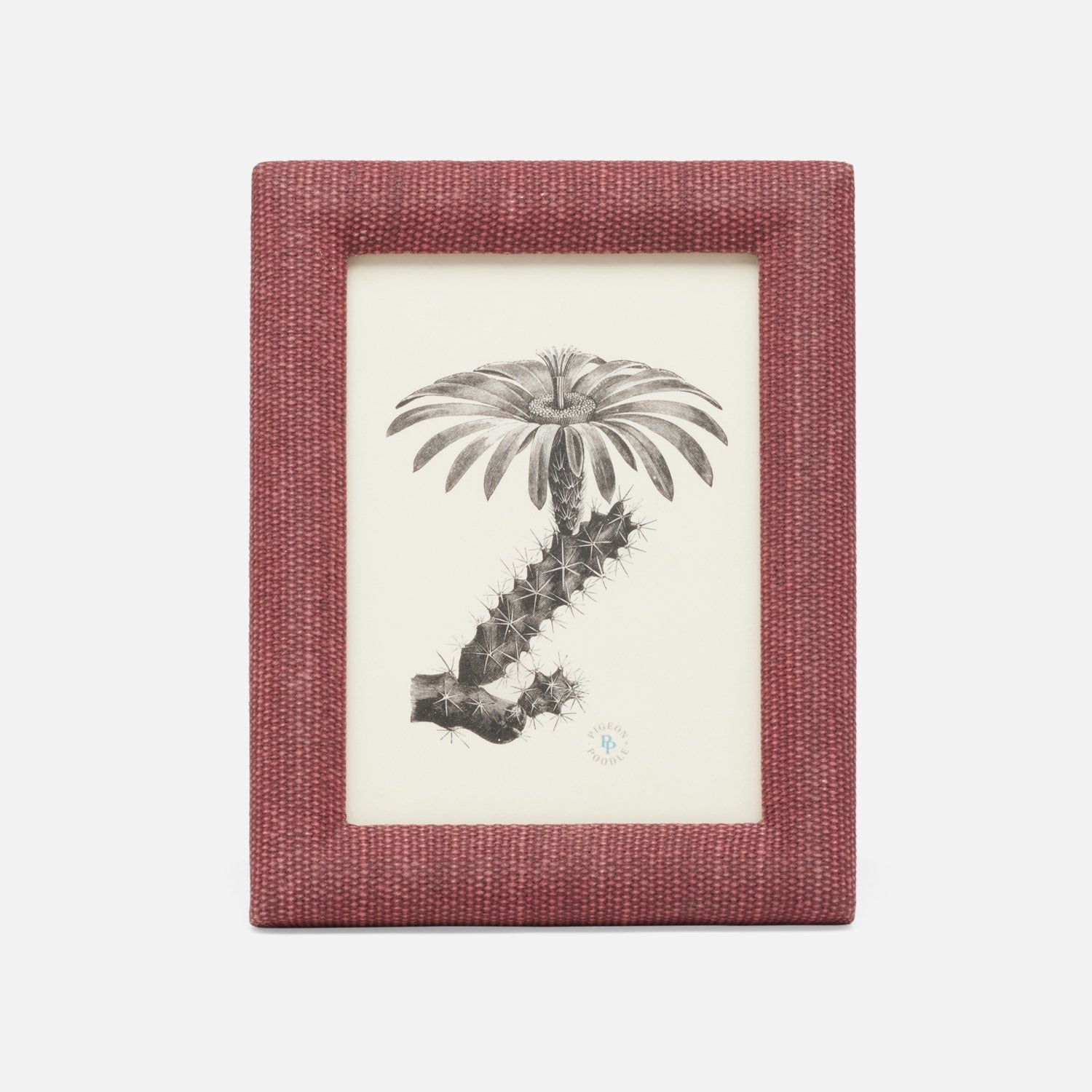 Kemi, Burgundy, Frame, 5"X7", Cotton Jute