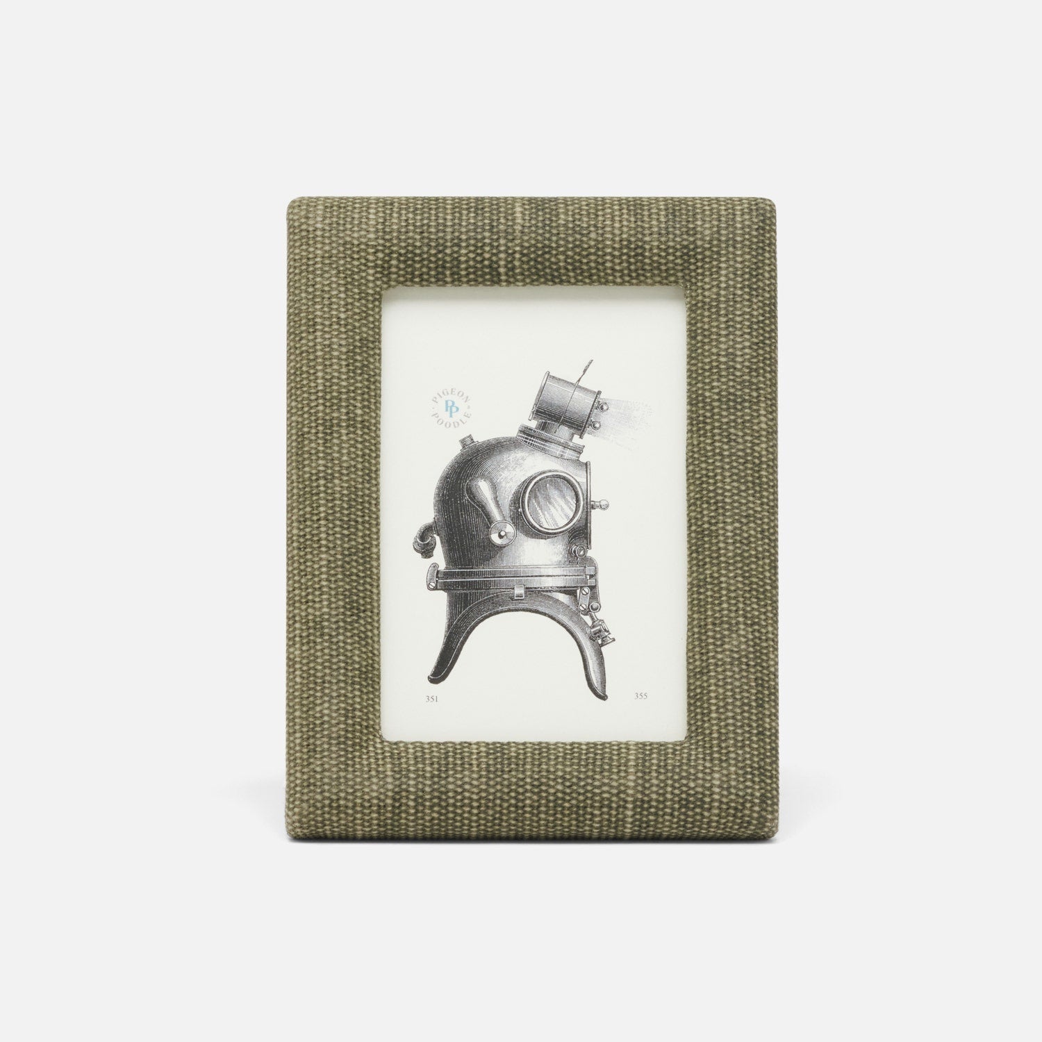 Kemi, Dark Green, Frame, 4"X6", Cotton Jute