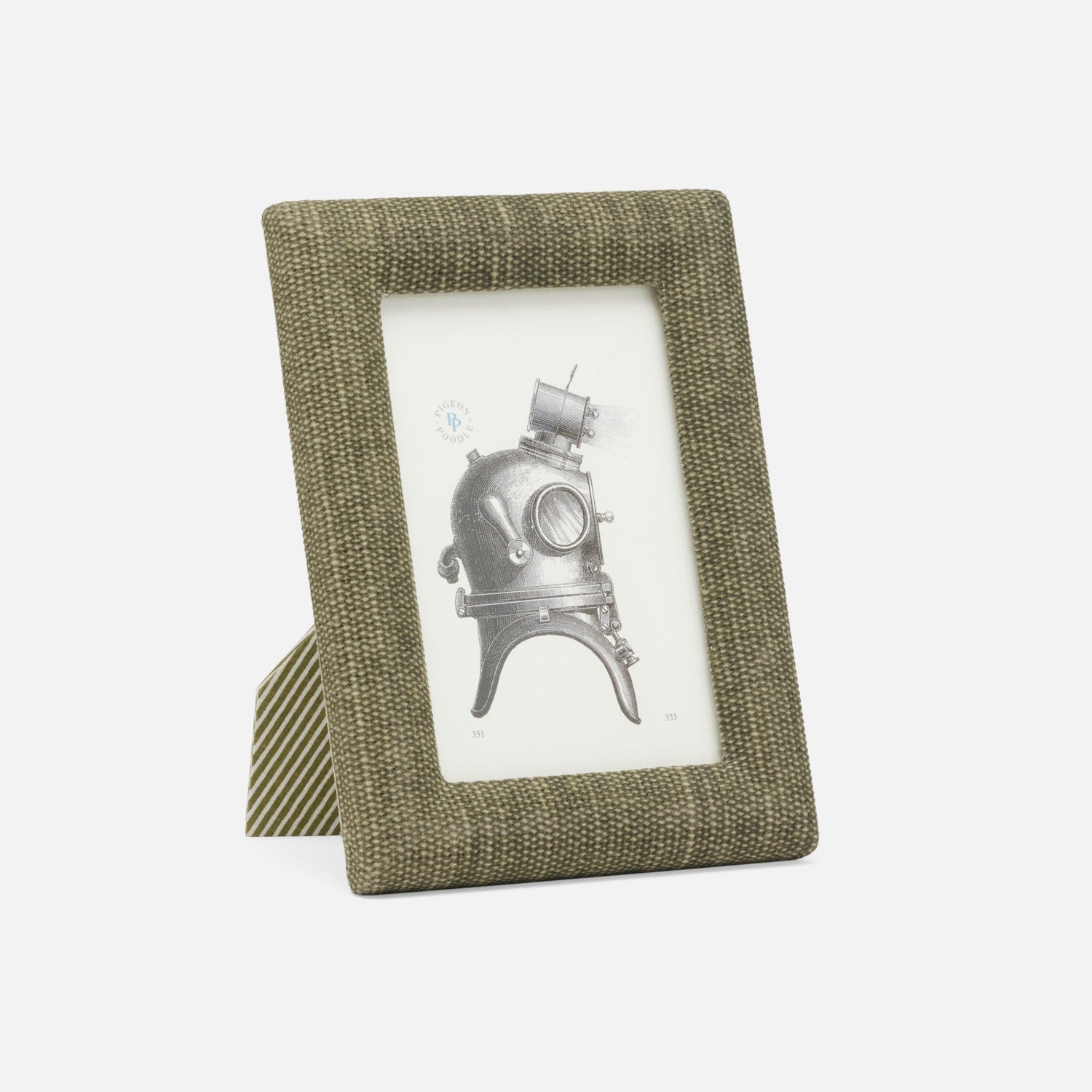 Kemi, Dark Green, Frame, 4"X6", Cotton Jute