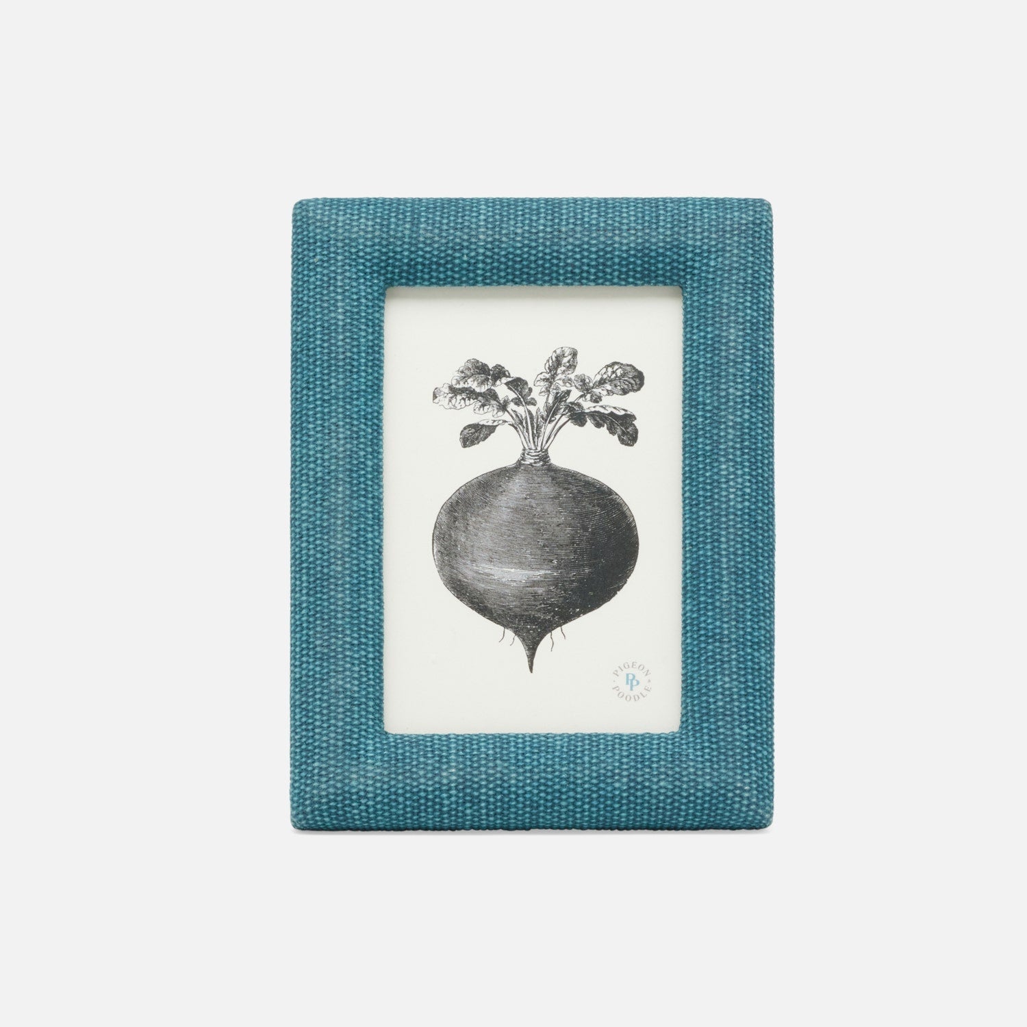 Kemi, Dark Teal, Frame, 4"X6", Cotton Jute