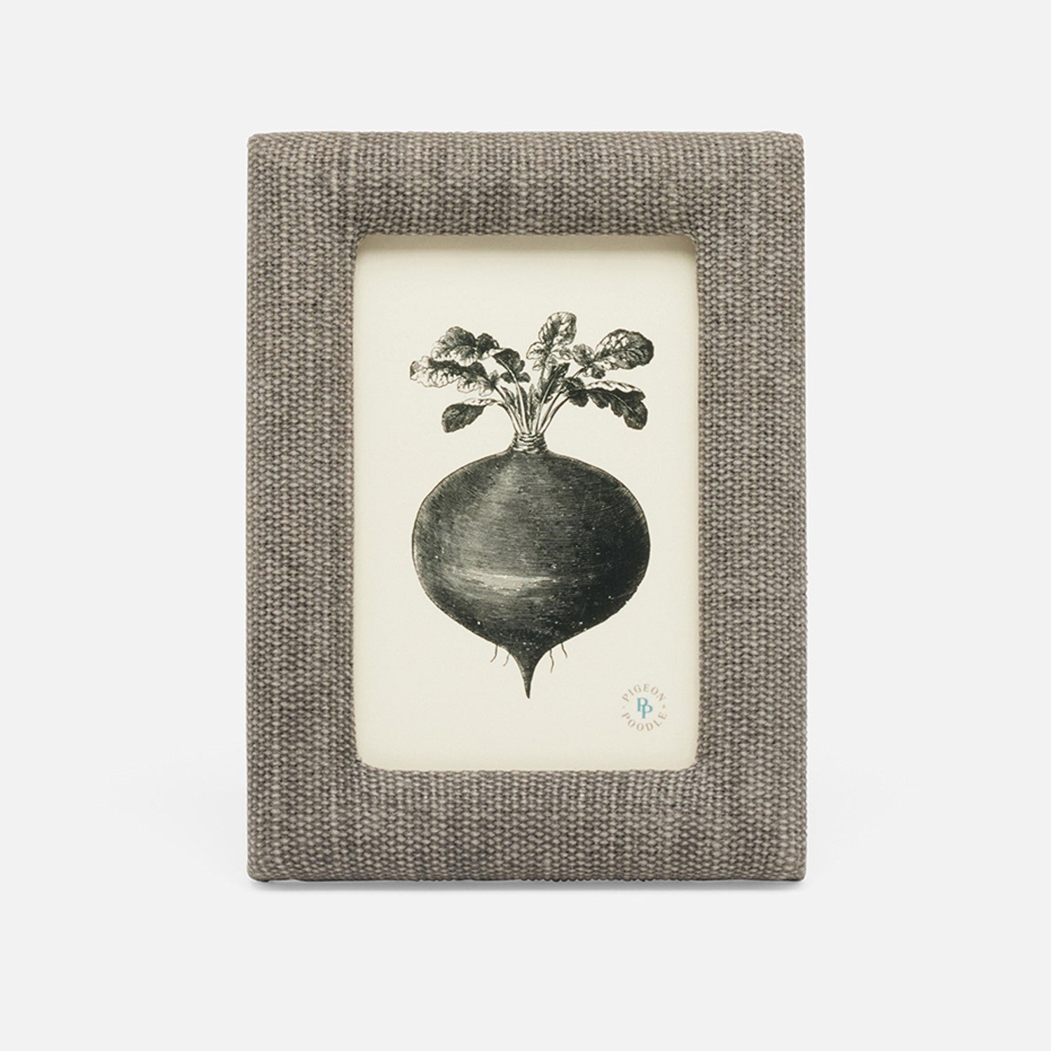 Kemi, Light Gray, Frame, 4"X6", Cotton Jute