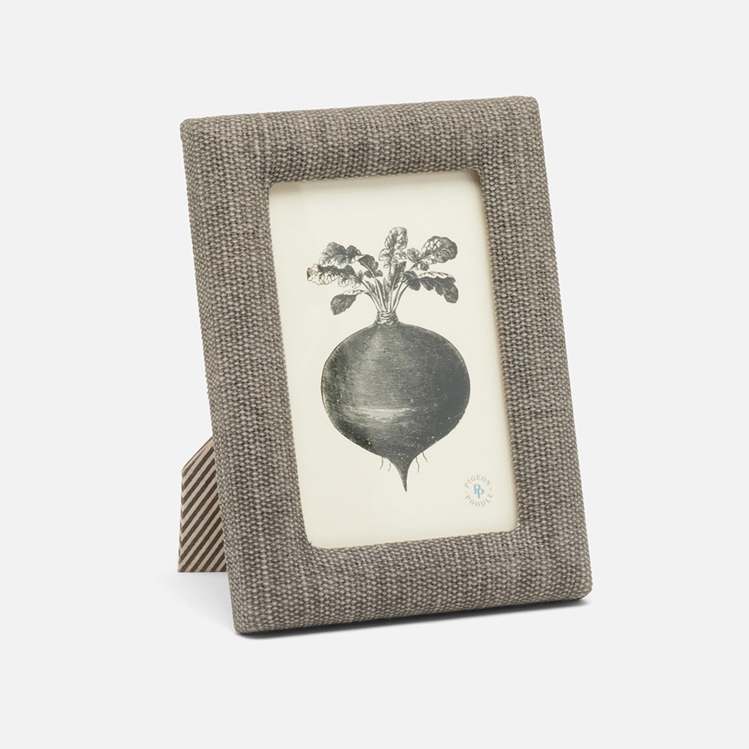 Kemi, Light Gray, Frame, 4"X6", Cotton Jute