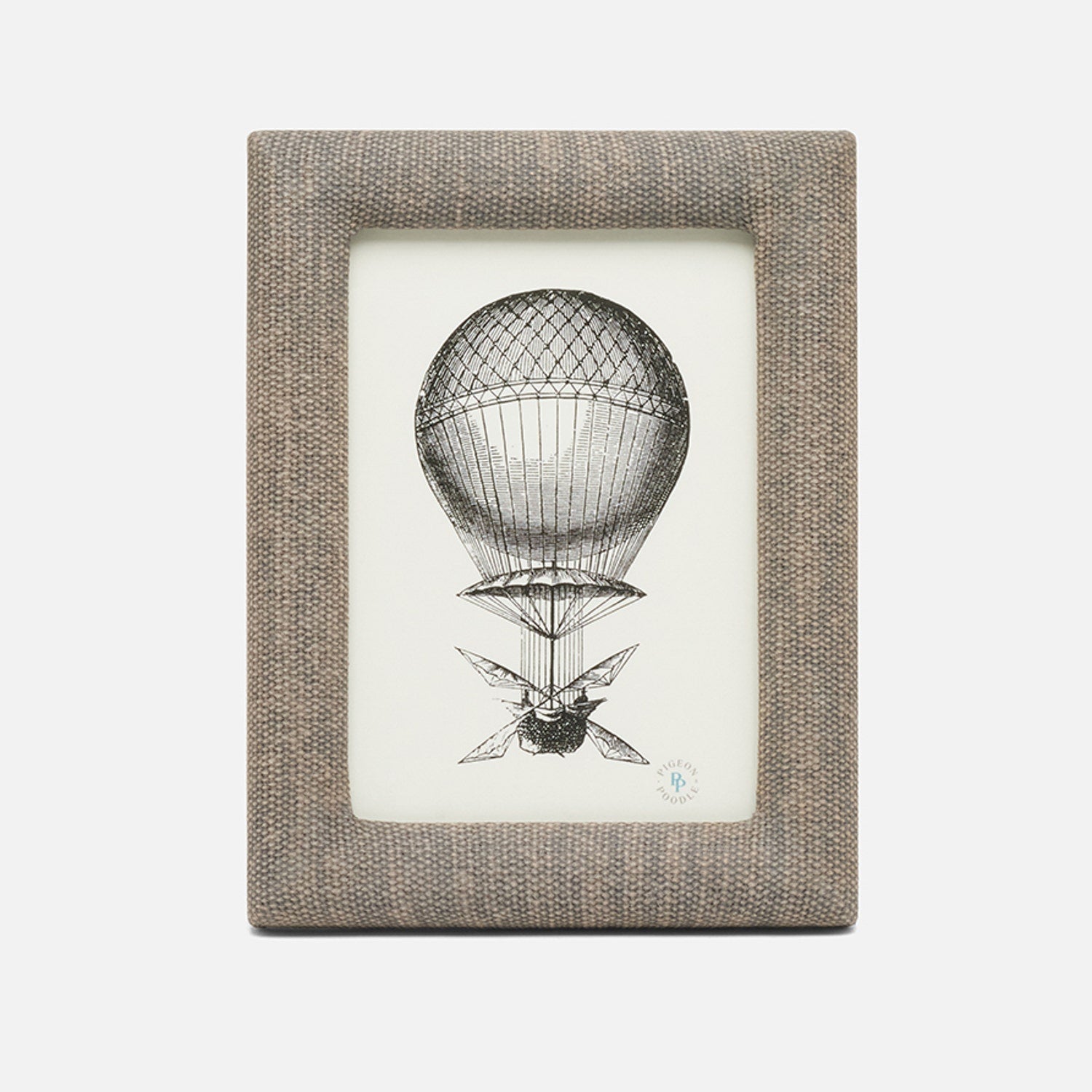Kemi, Light Gray, Frame, 5"X7", Cotton Jute