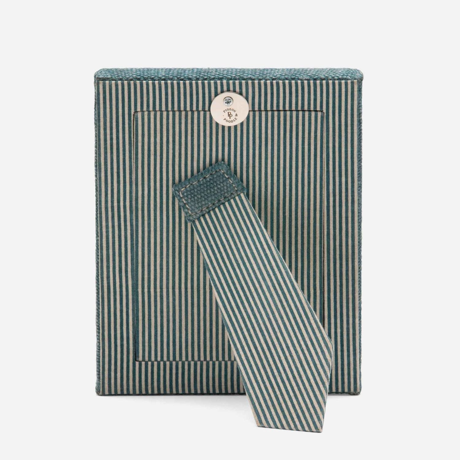 Kemi, Teal, Frame, 4"X6", Cotton Jute