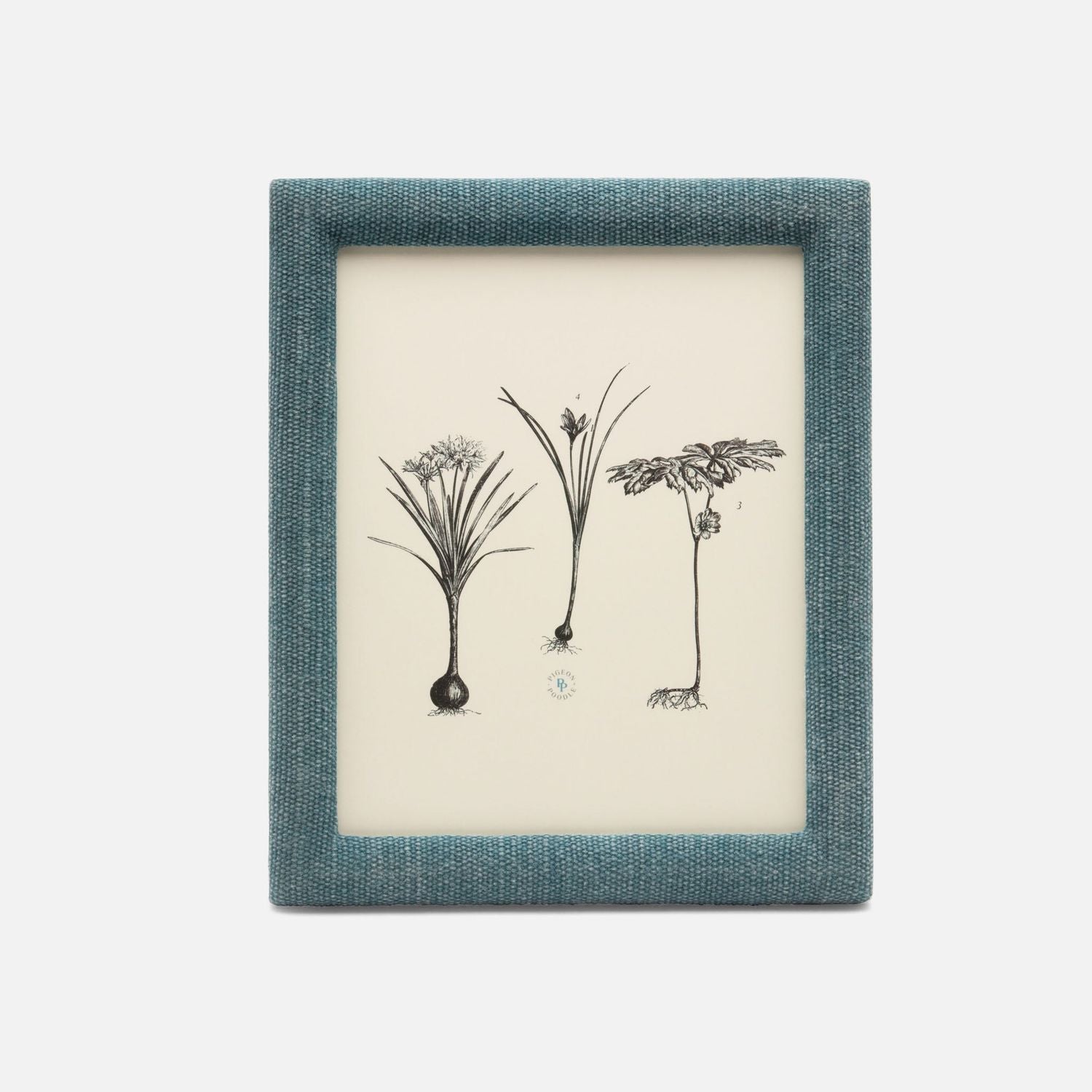 Kemi, Teal, Frame, 8"X10", Cotton Jute