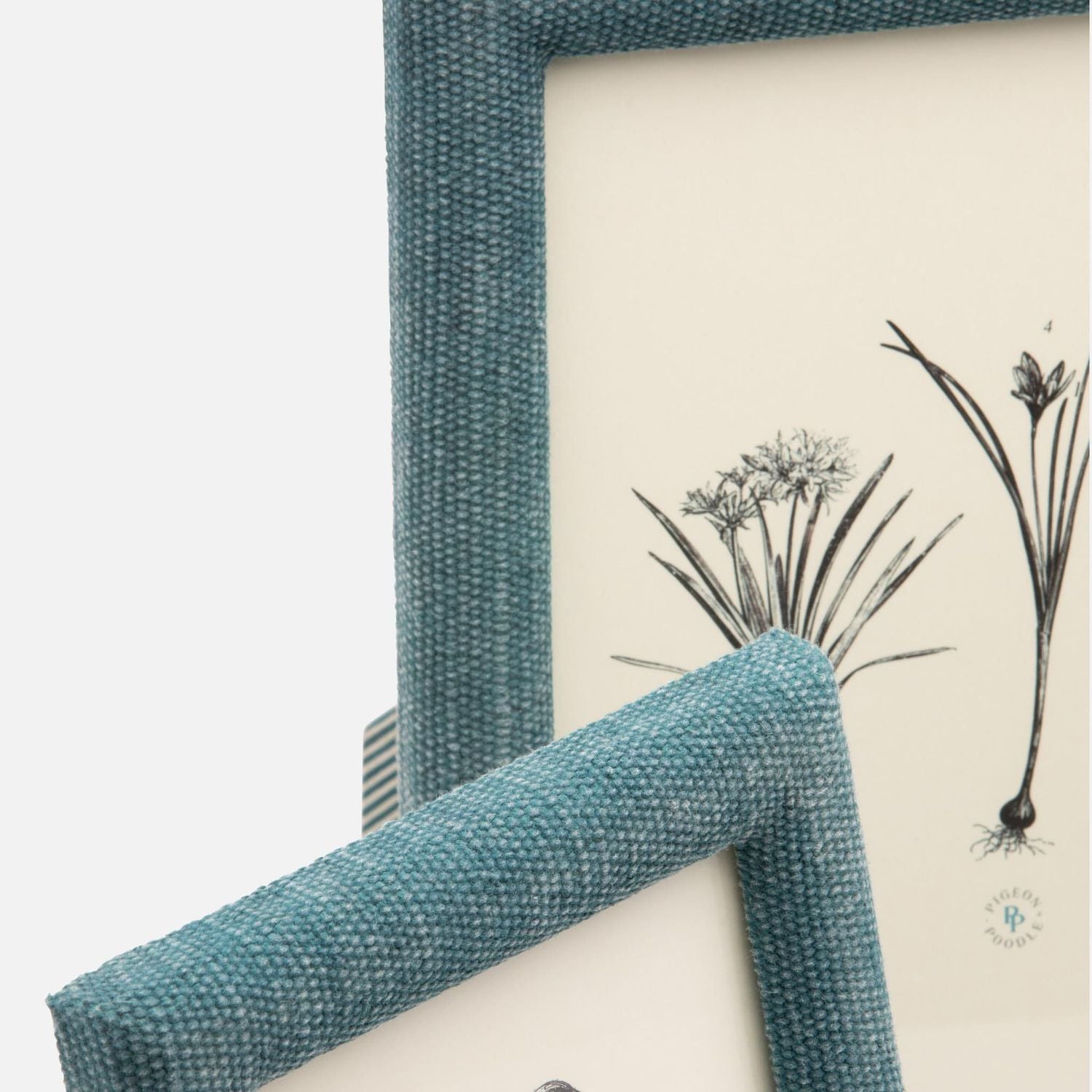 Kemi, Teal, Frame, 8"X10", Cotton Jute