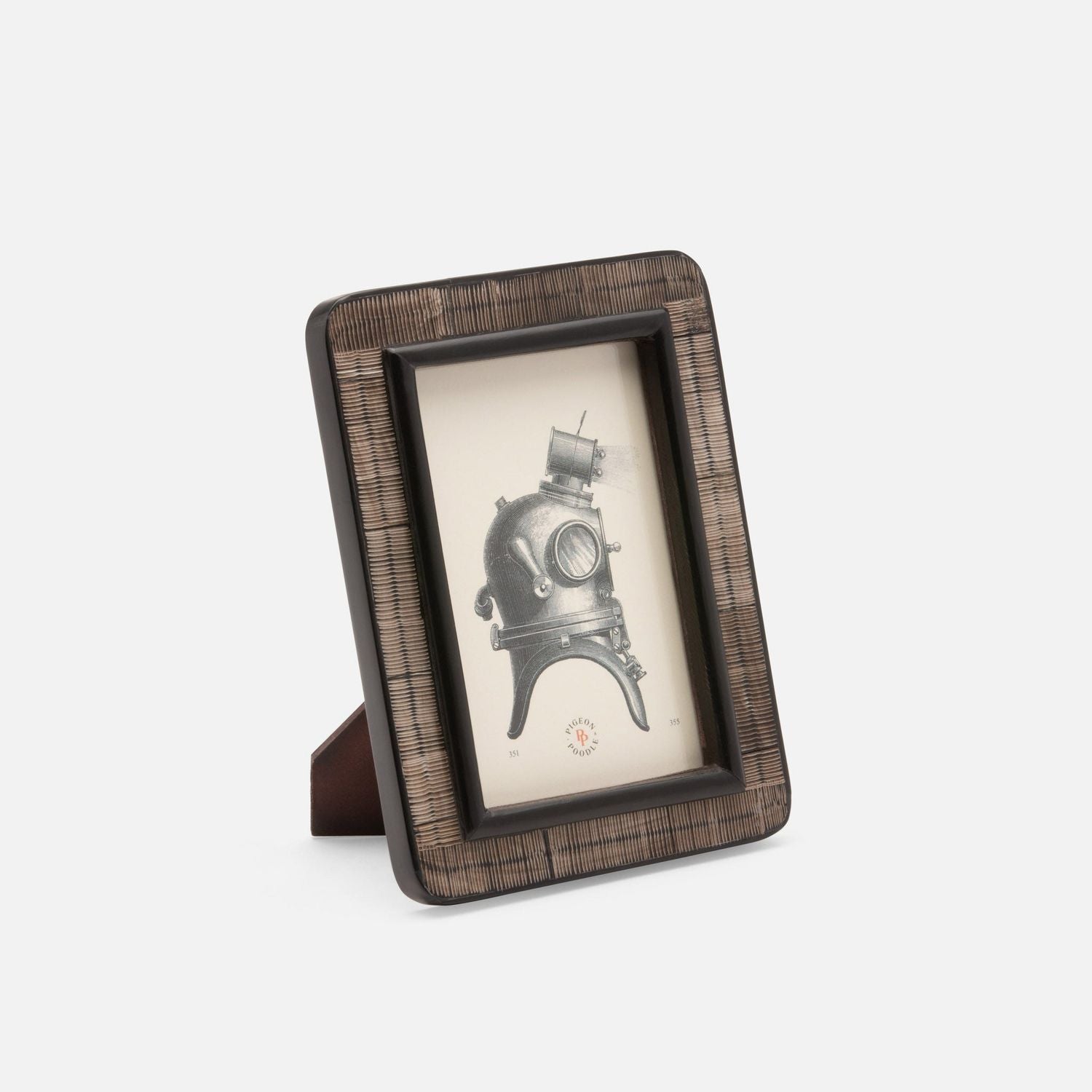 Rauma, Dark, Frame, 4"X6", Chiseled Horn