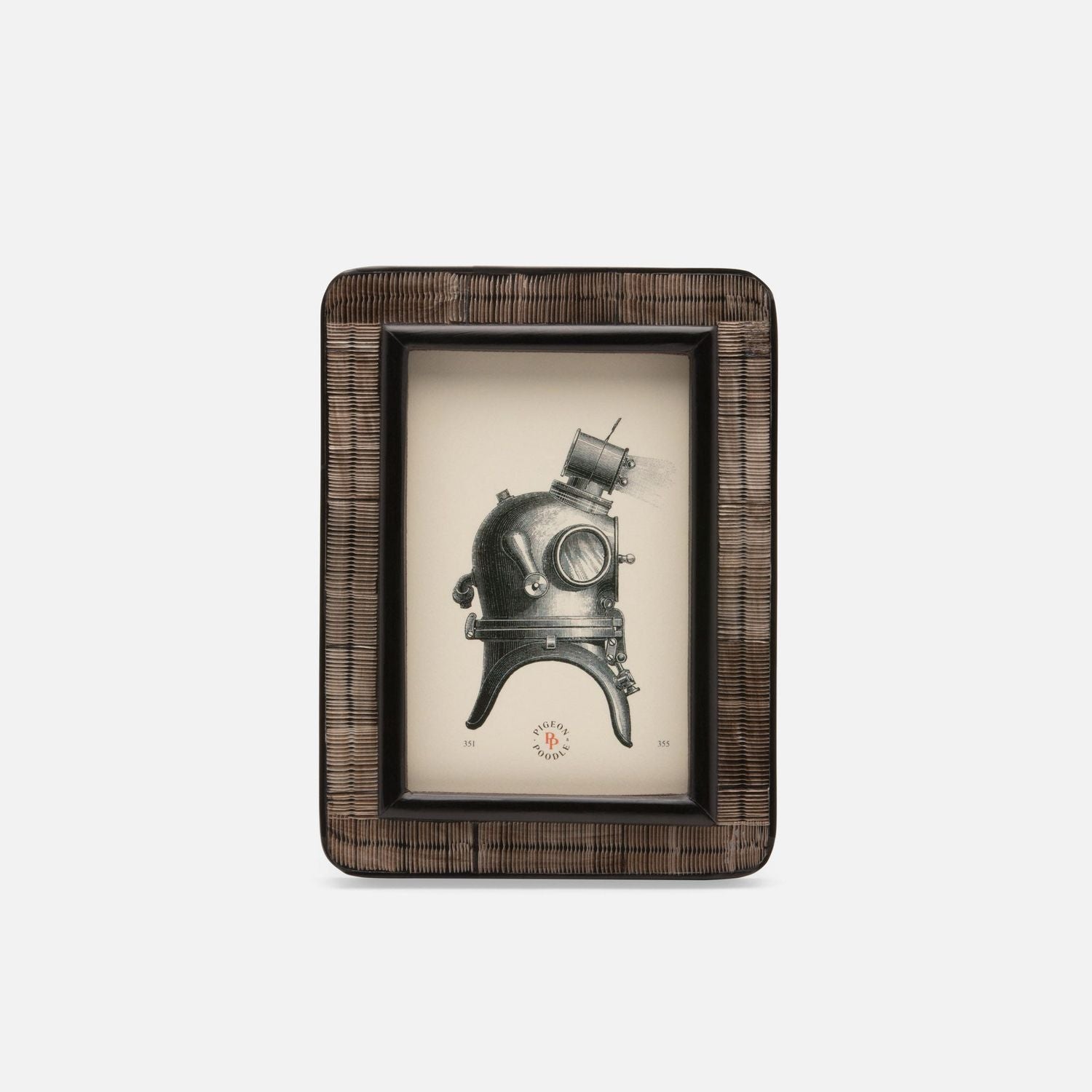 Rauma, Dark, Frame, 4"X6", Chiseled Horn