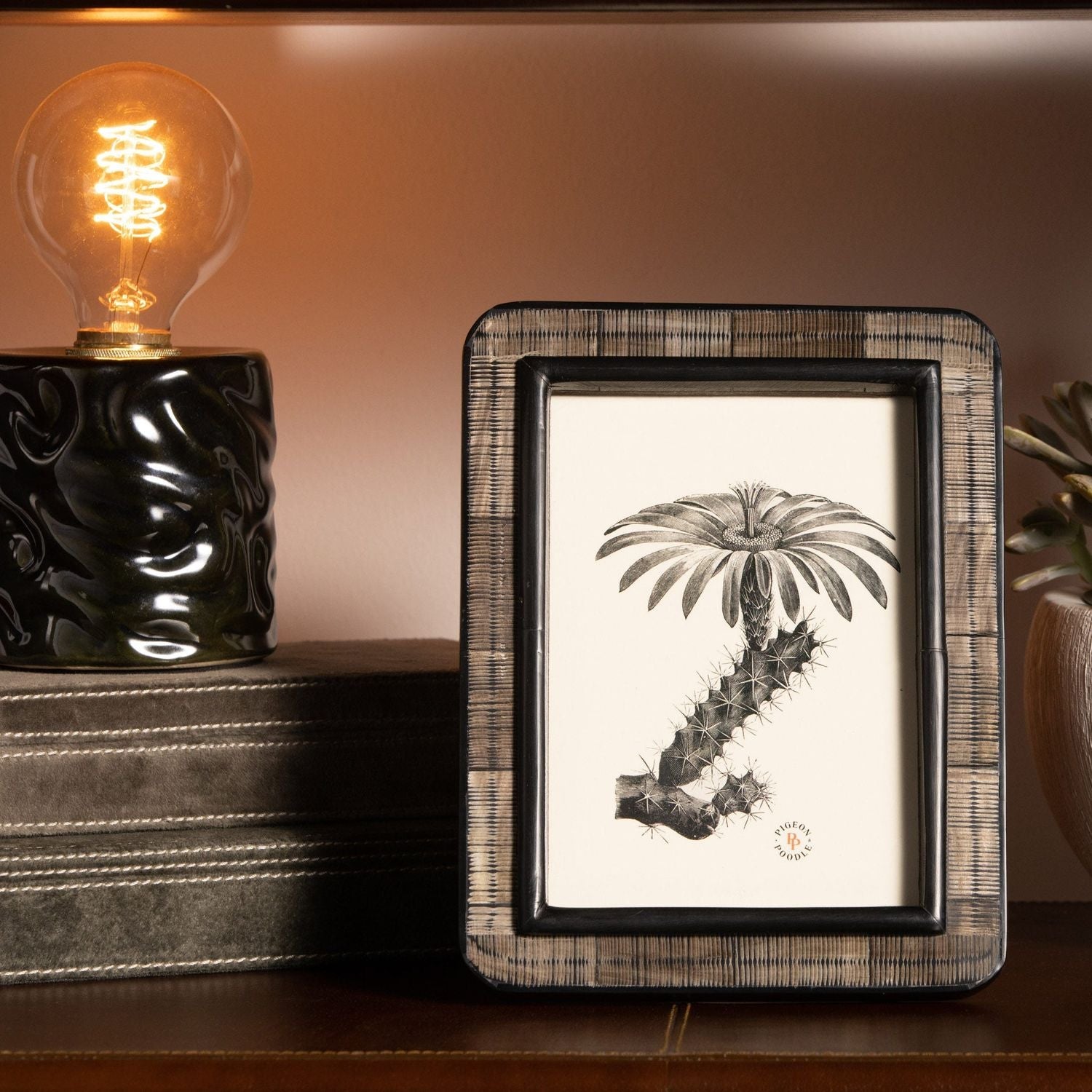 Rauma, Dark, Frame, 5"X7", Chiseled Horn