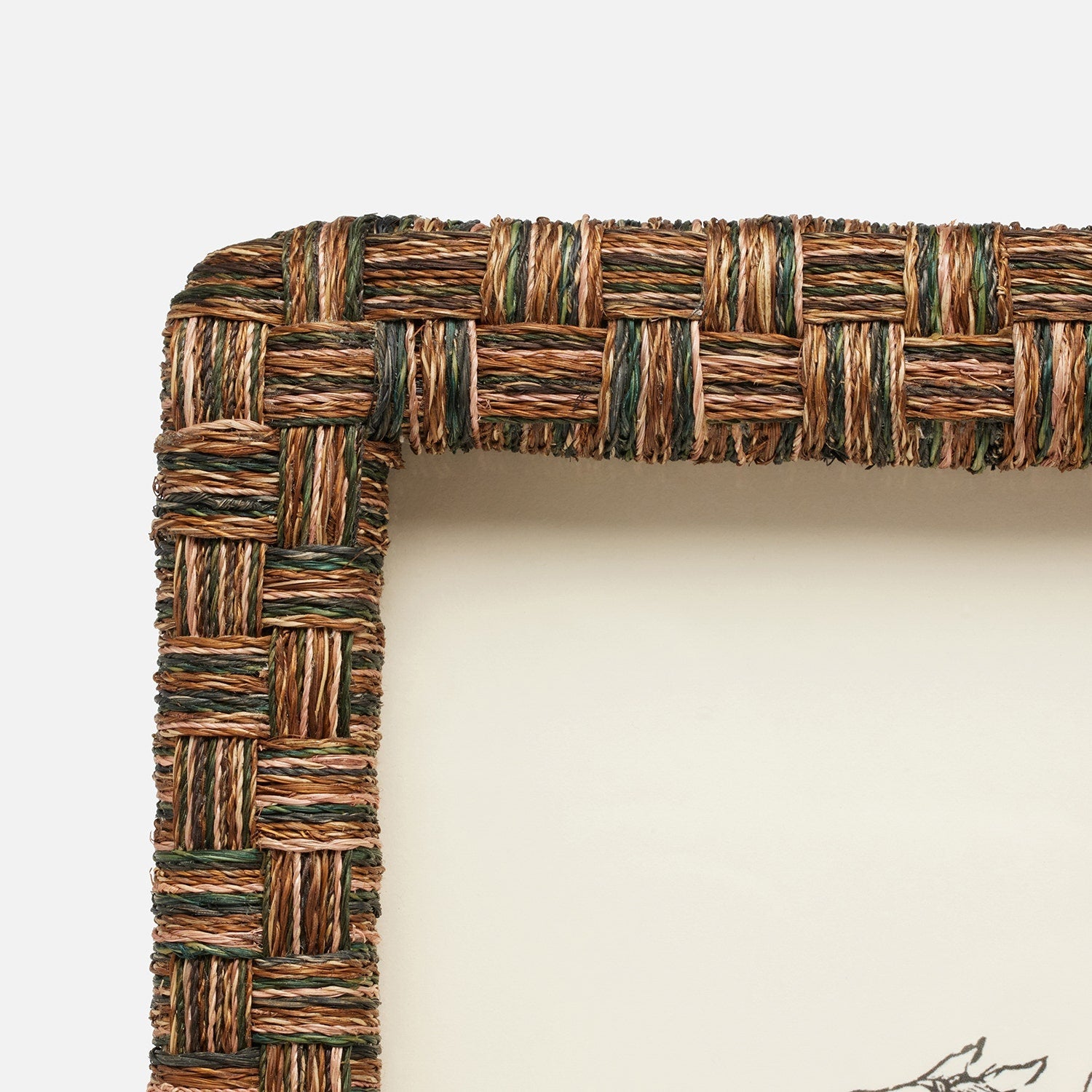 Selma, Brown, Frame, 4"X6", Lattice Abaca