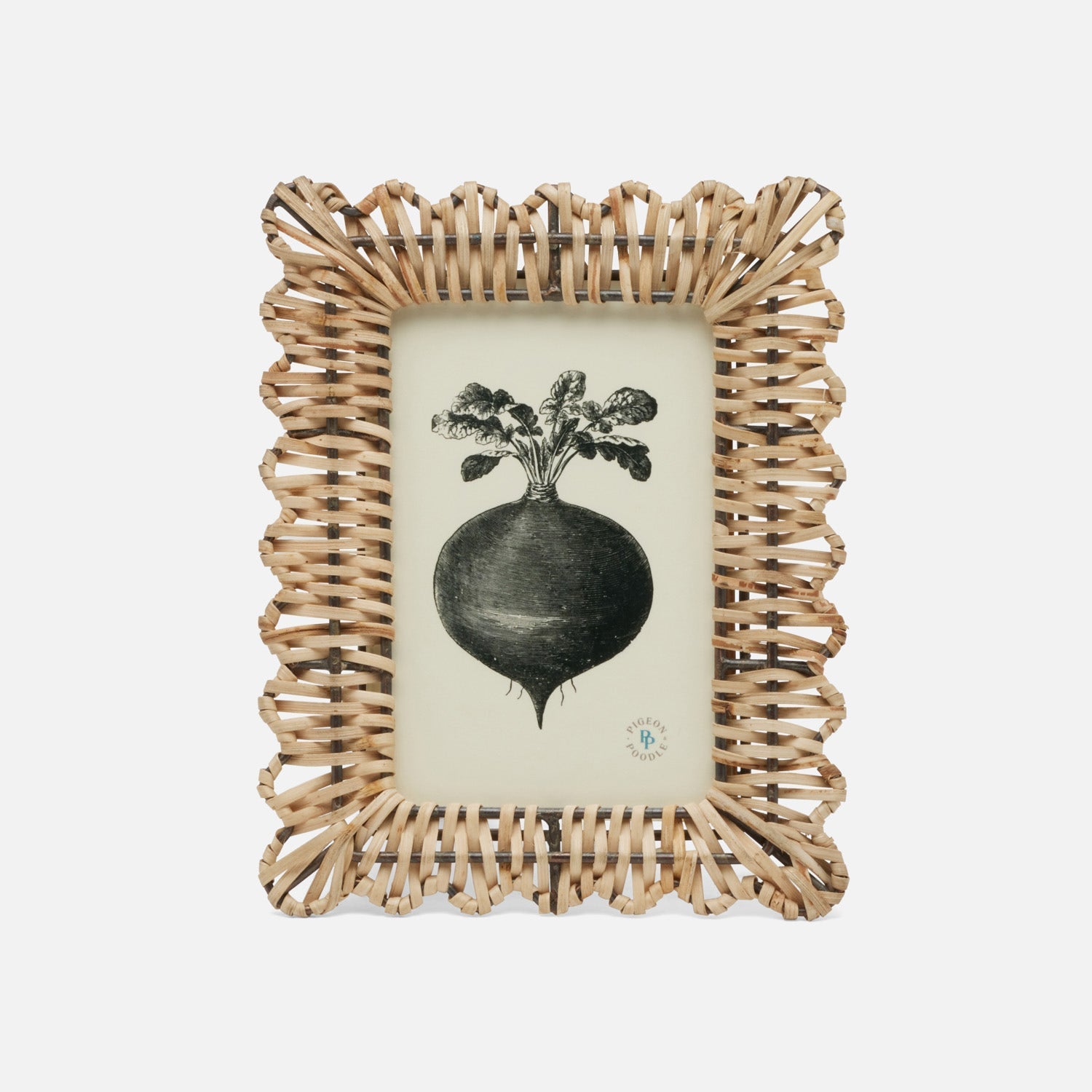 Sevona, Natural, Frame, 4"X6", Bamboo Cane/Metal