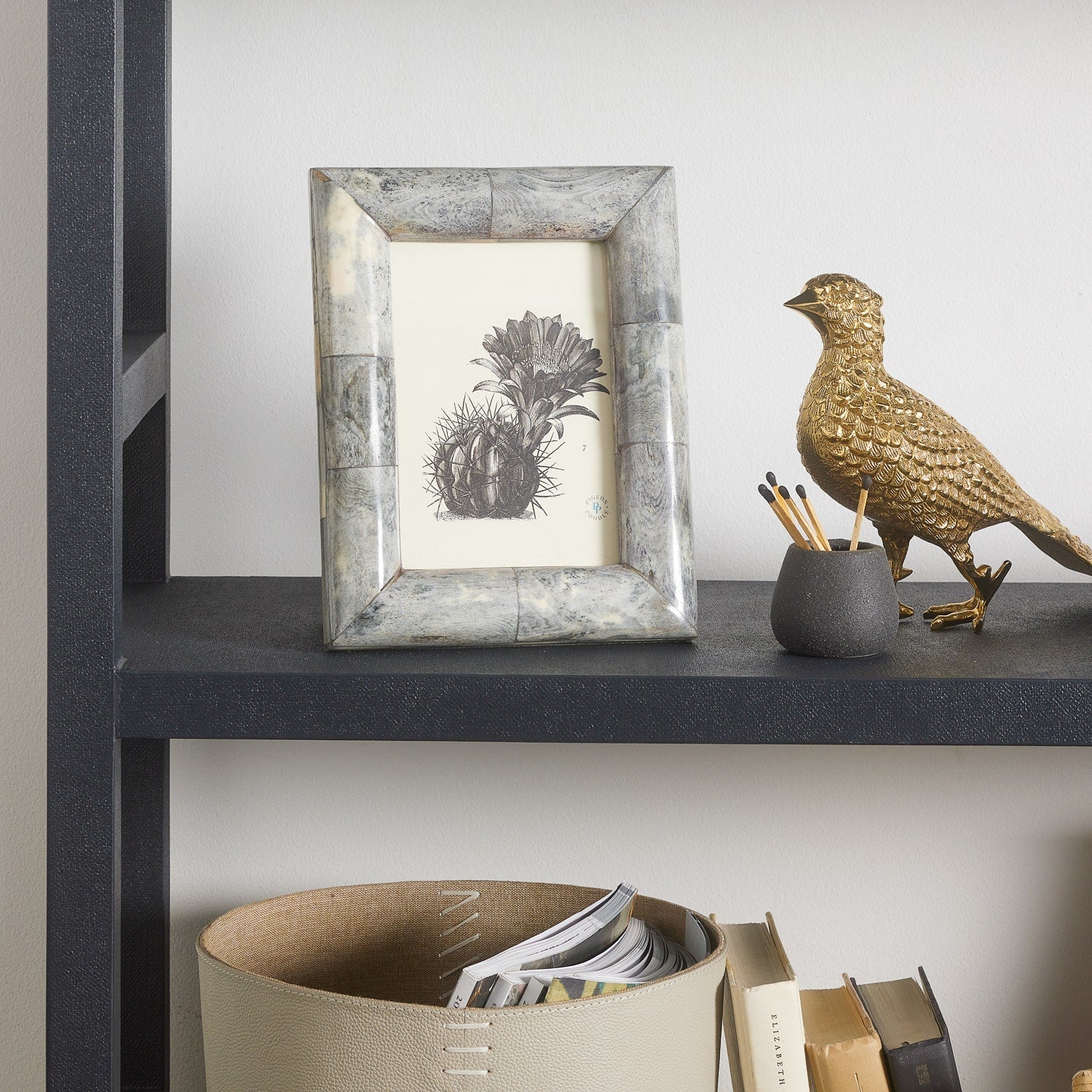 Vannes, Antique Gray, Frame, 5"X7", Bone