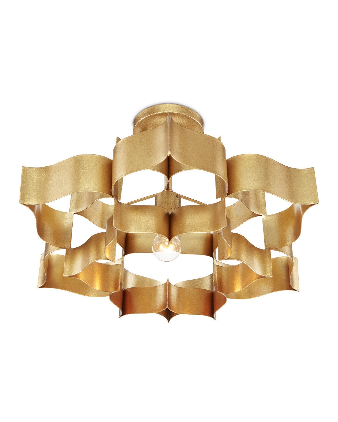 Grand Lotus Small Gold Chandelier