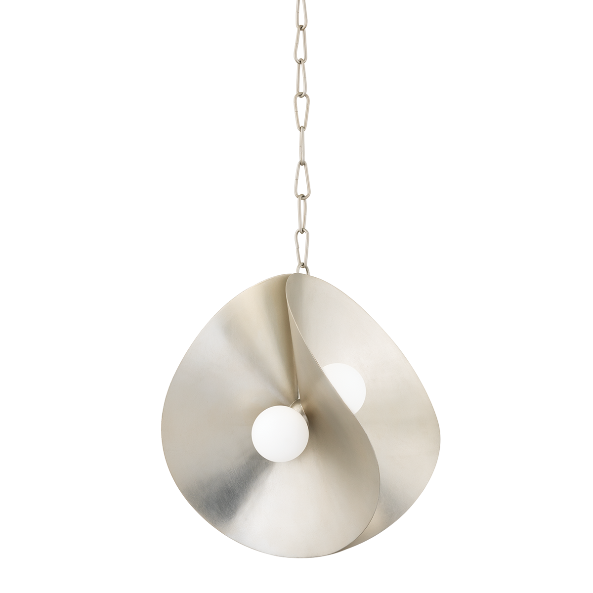 Peony 4 Light Small Pendant-Corbett Lighting-CORBETT-330-18-WSL-PendantsWarm Silver Leaf-2-France and Son