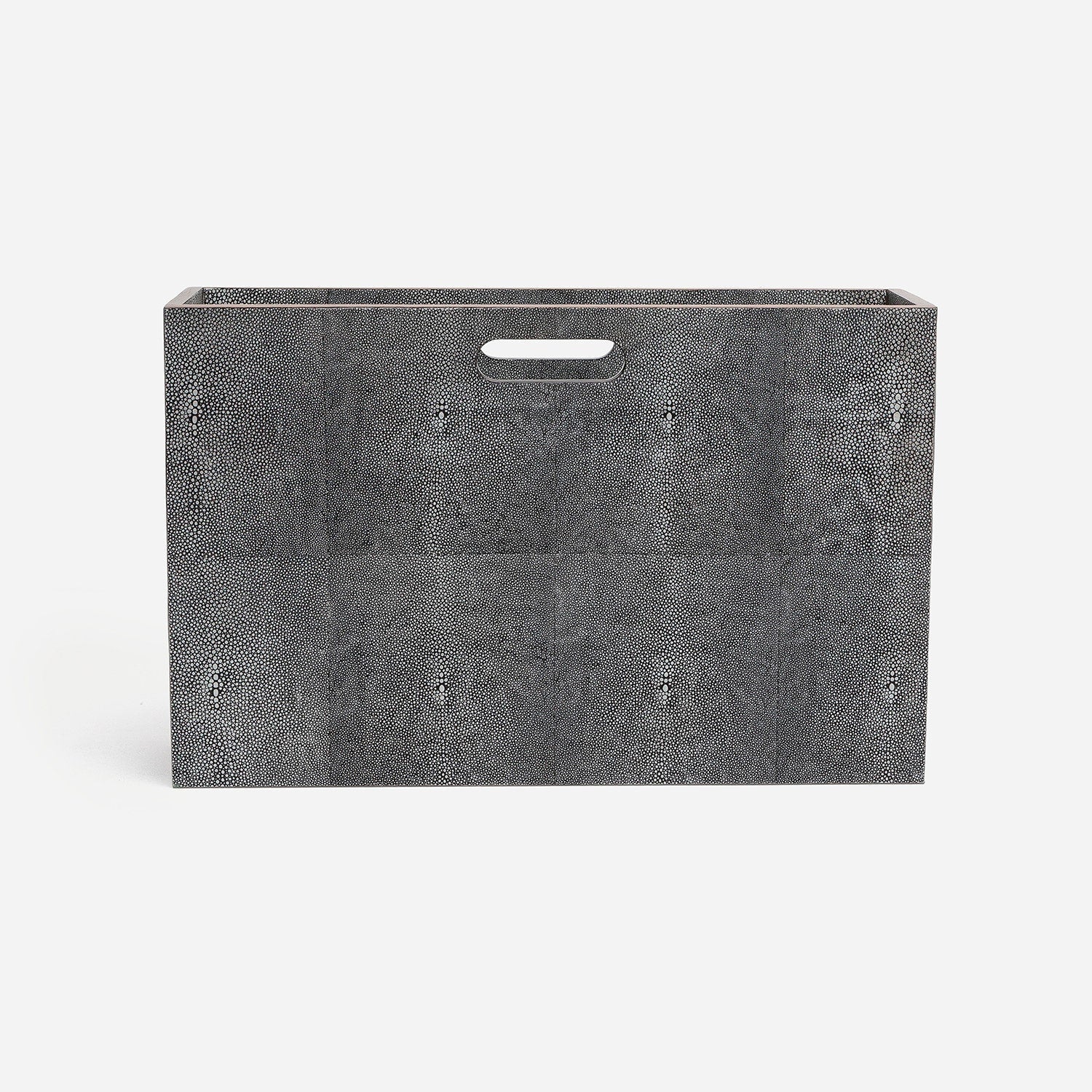 Bedford, Cool Gray, Magazine Holder, Realistic Faux Shagreen