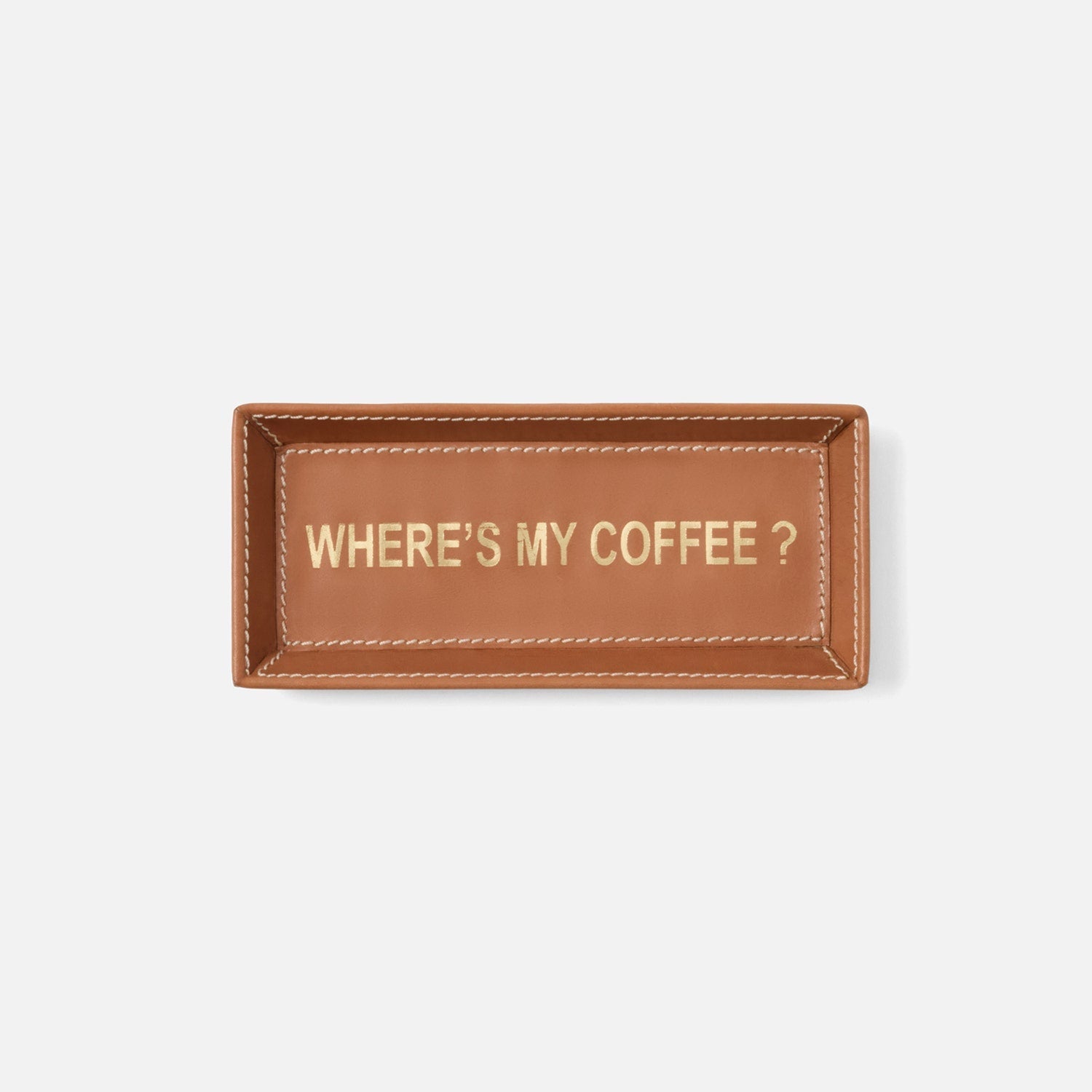 Decorah, Aged Camel, Eyeglass Holder, Where'S My Coffee, Full-Grain Leather, Pack/2