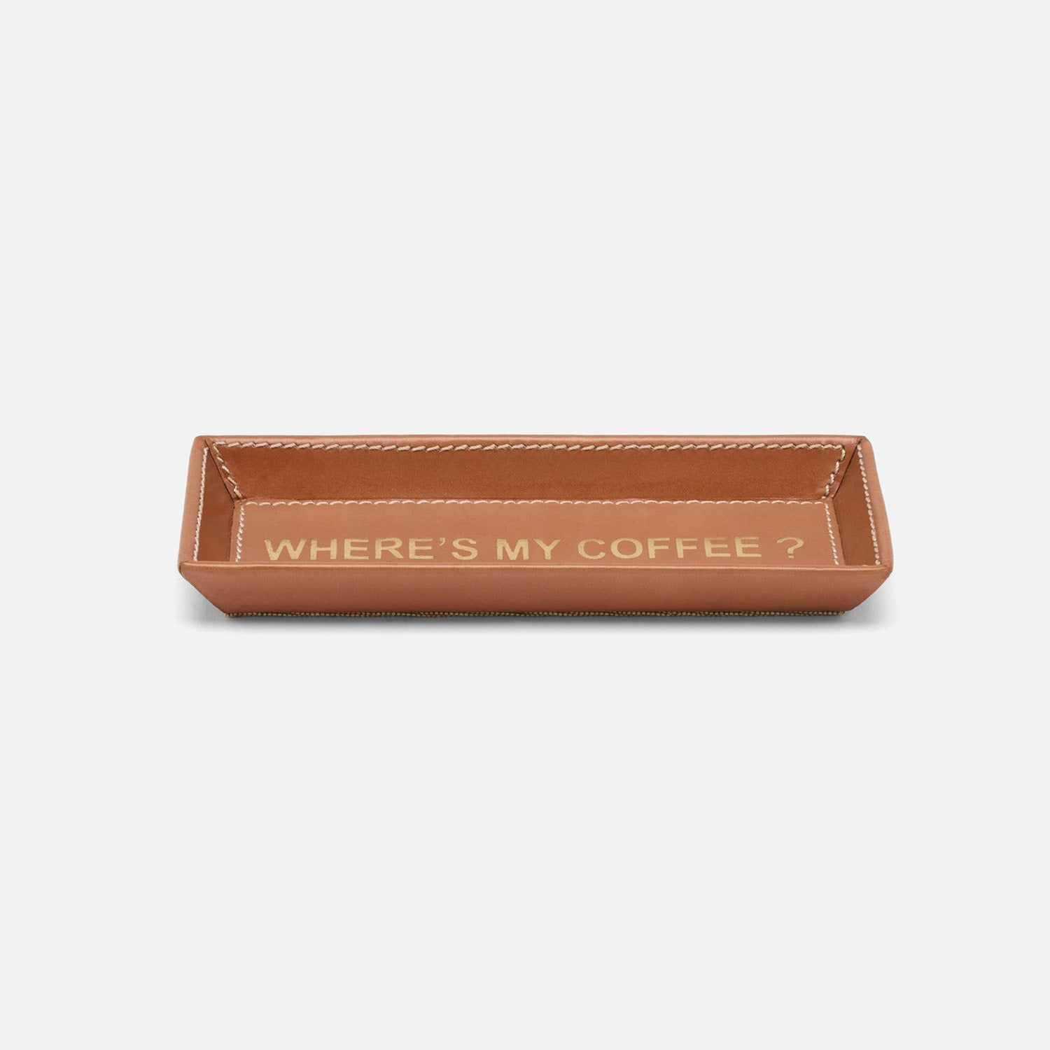 Decorah, Aged Camel, Eyeglass Holder, Where'S My Coffee, Full-Grain Leather, Pack/2