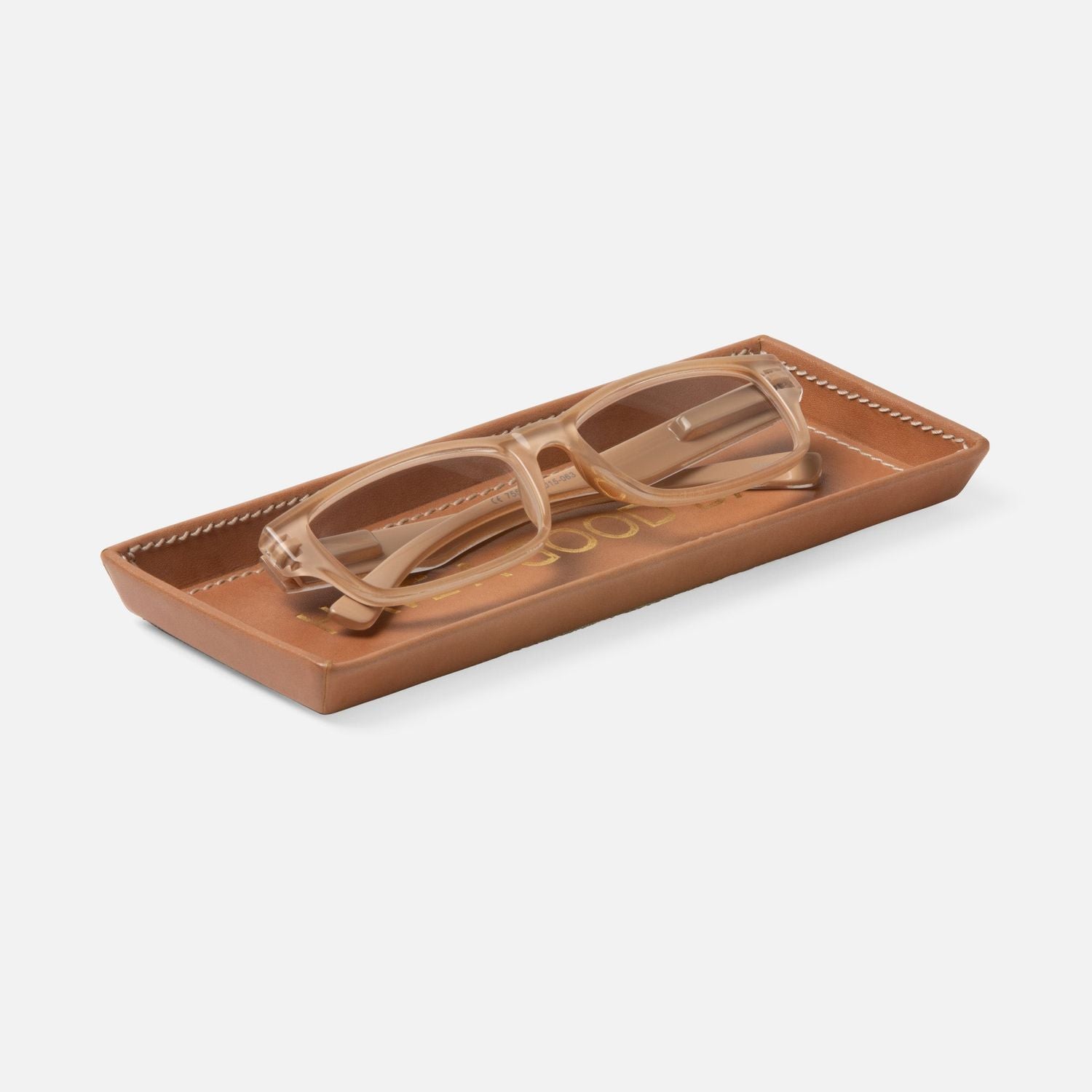 Decorah, Aged Camel, Eyeglass Holder, Have A Good Day, Full-Grain Leather, Pack/2