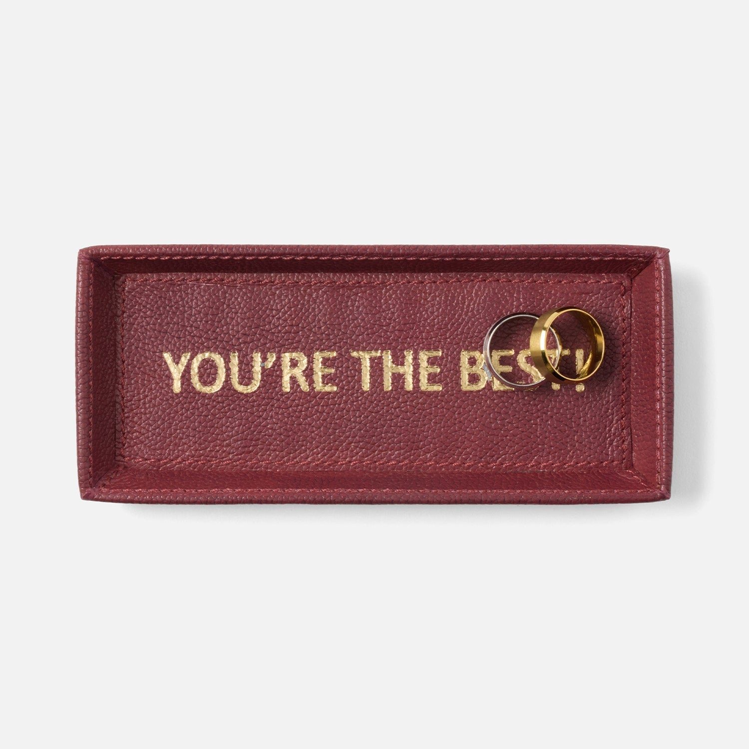 Decorah, Burgundy, Eyeglass Holder, You'Re The Best, Full-Grain Leather, Pack/2