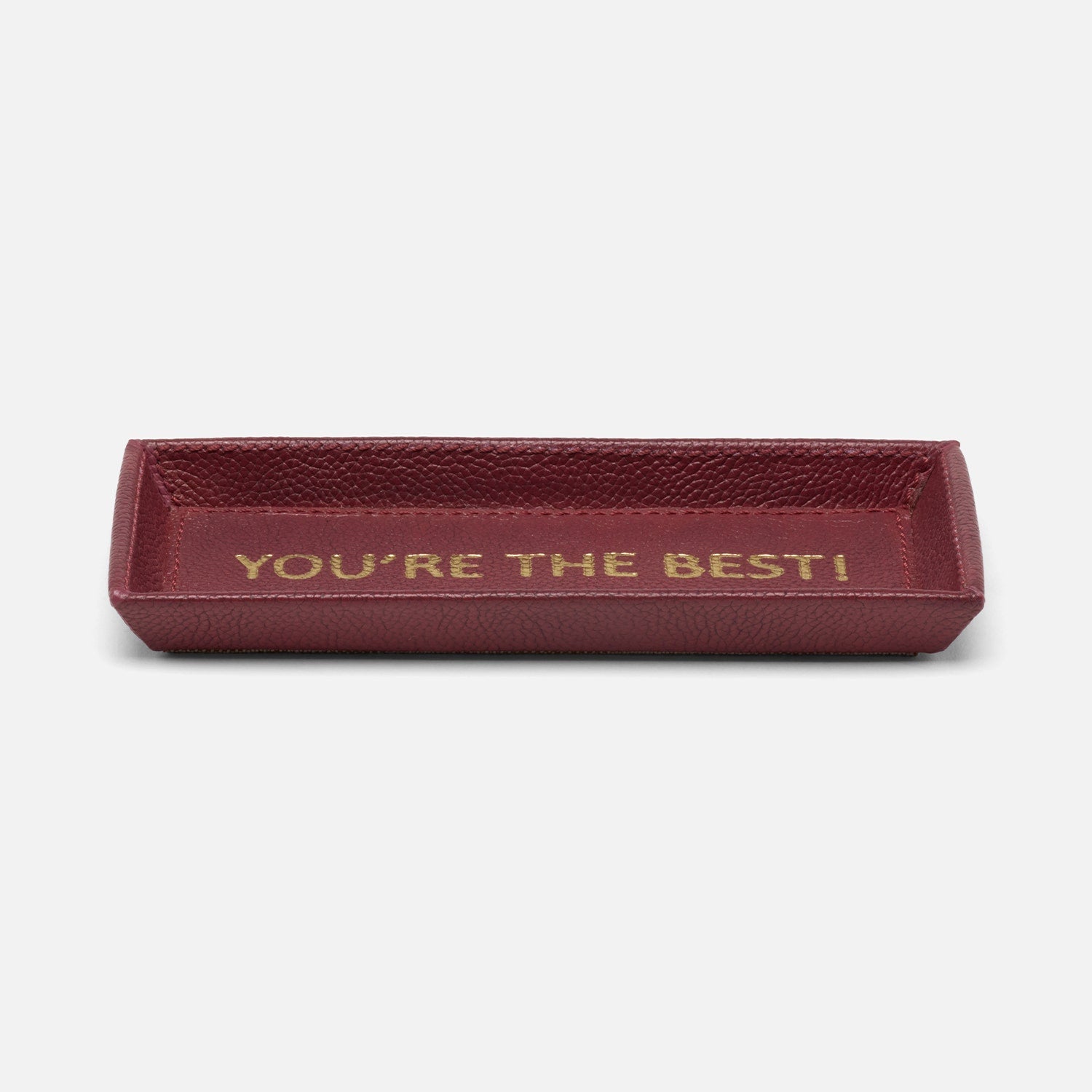 Decorah, Burgundy, Eyeglass Holder, You'Re The Best, Full-Grain Leather, Pack/2