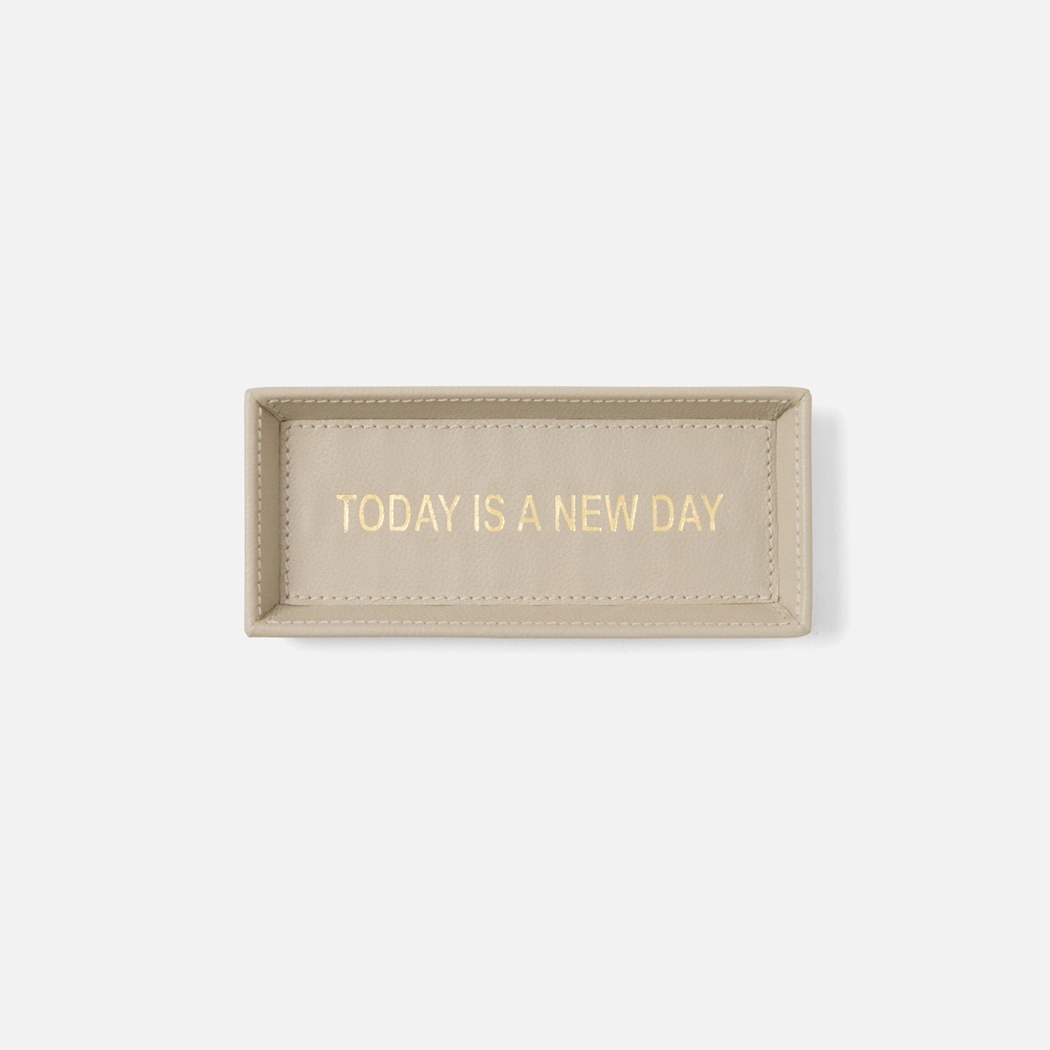 Decorah, Light Gray, Eyeglass Holder, Today Is A New Day, Full-Grain Leather, Pack/2