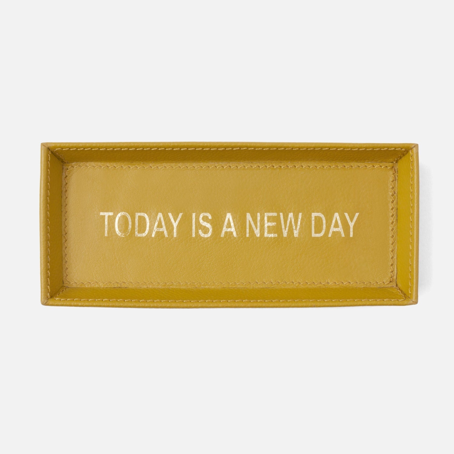 Decorah, Mustard, Eyeglass Holder, Today Is A New Day, Full-Grain Leather, Pack/2
