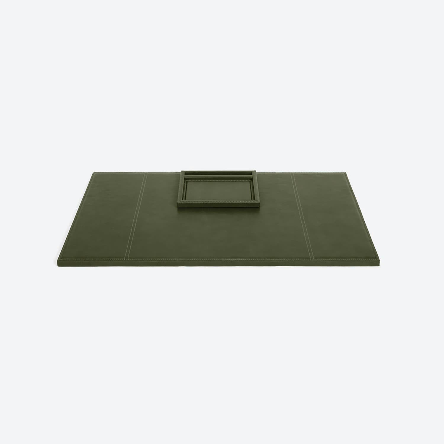 Grafton, Forest, Set: Laptop Desk Blotter With Pen/Notepad Holder, Full-Grain Leather