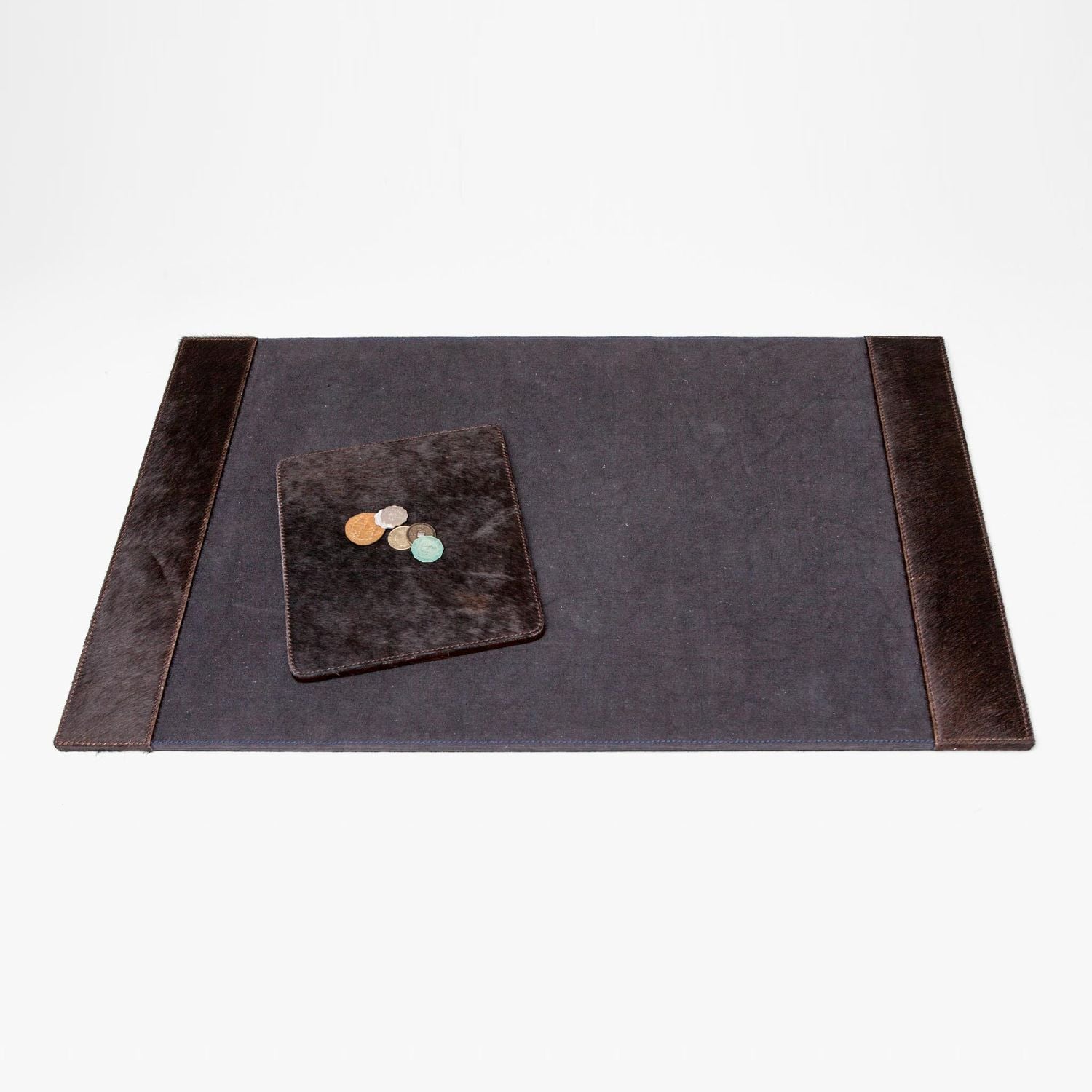 Hyde, Brown, Set: Desk Blotter And Square Mouse Pad, Hair-On-Hide