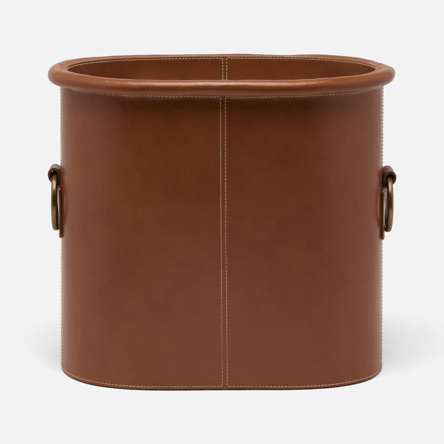Ogden, Aged Camel, Magazine Holder, Oval, Full-Grain Leather