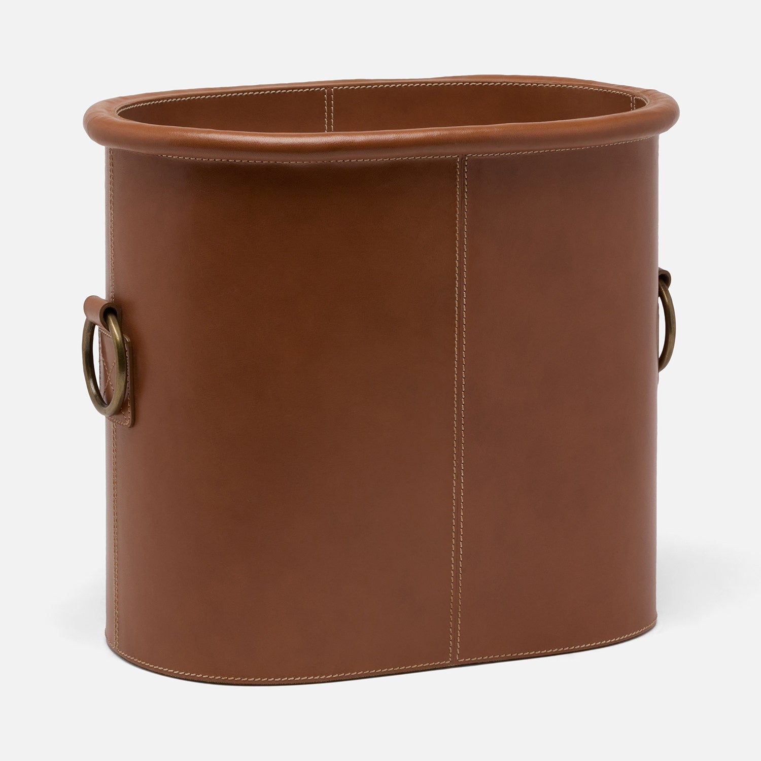 Ogden, Aged Camel, Magazine Holder, Oval, Full-Grain Leather