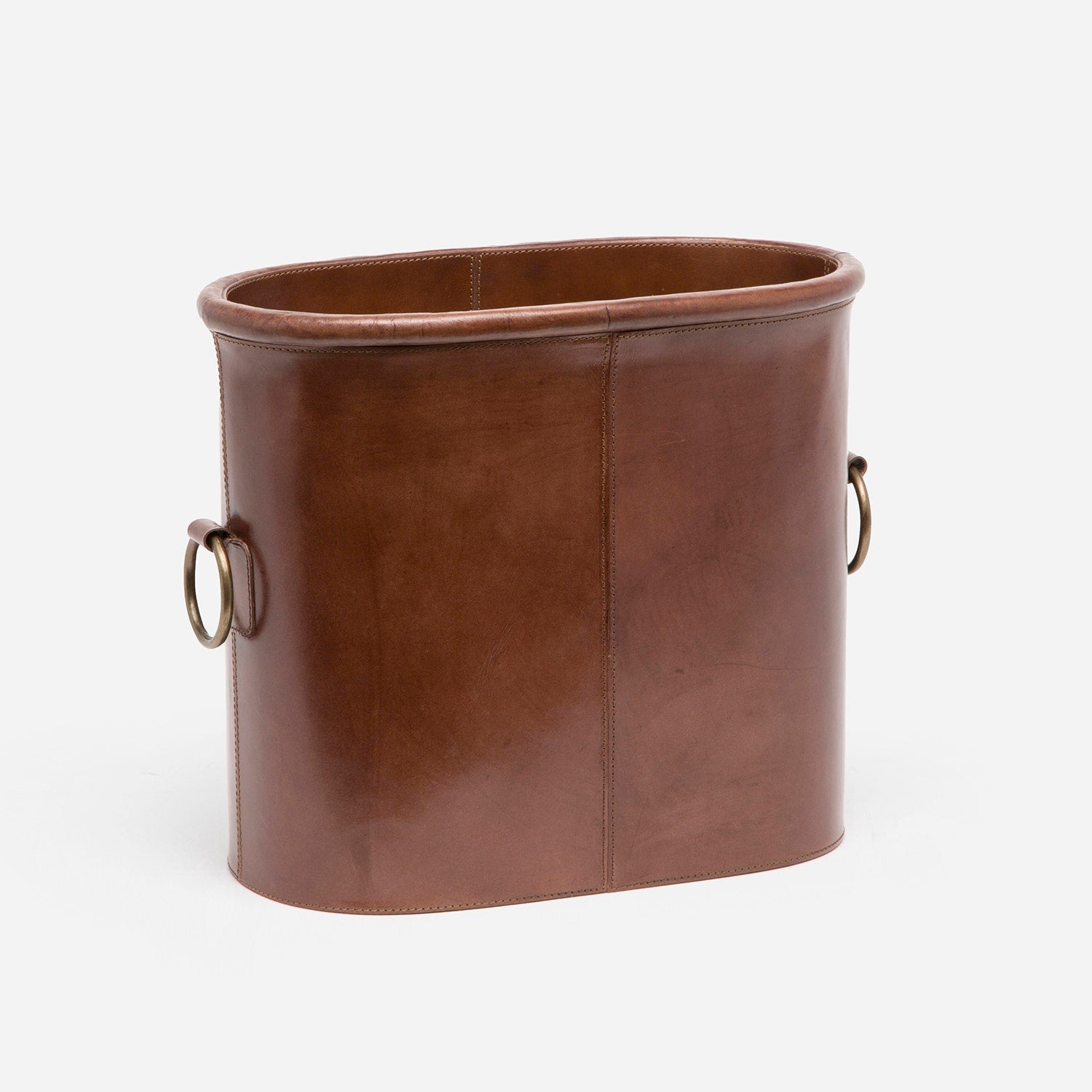 Ogden, Tobacco, Magazine Holder, Oval, Full-Grain Leather