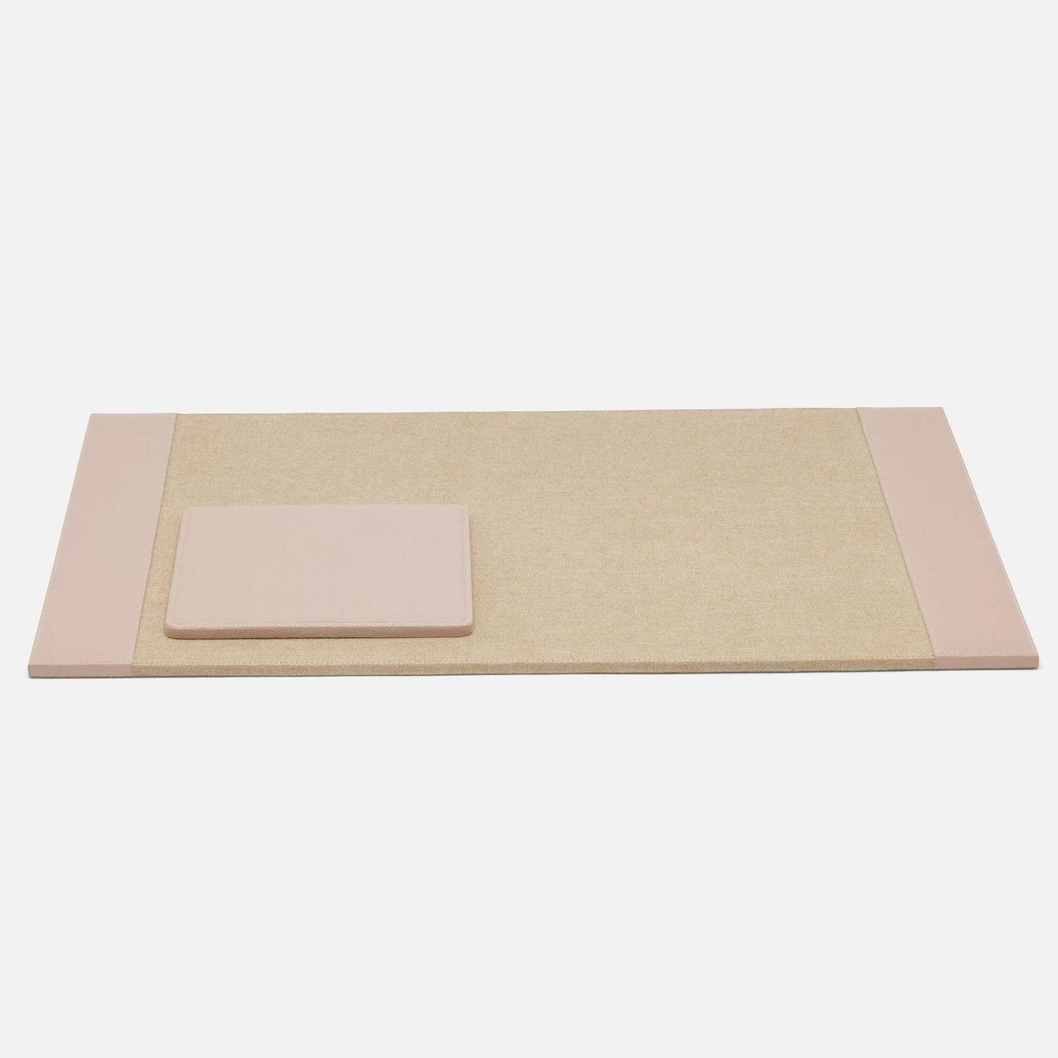 Asby, Dusty Rose, Set: Desk Blotter And Square Mouse Pad, Full-Grain Leather