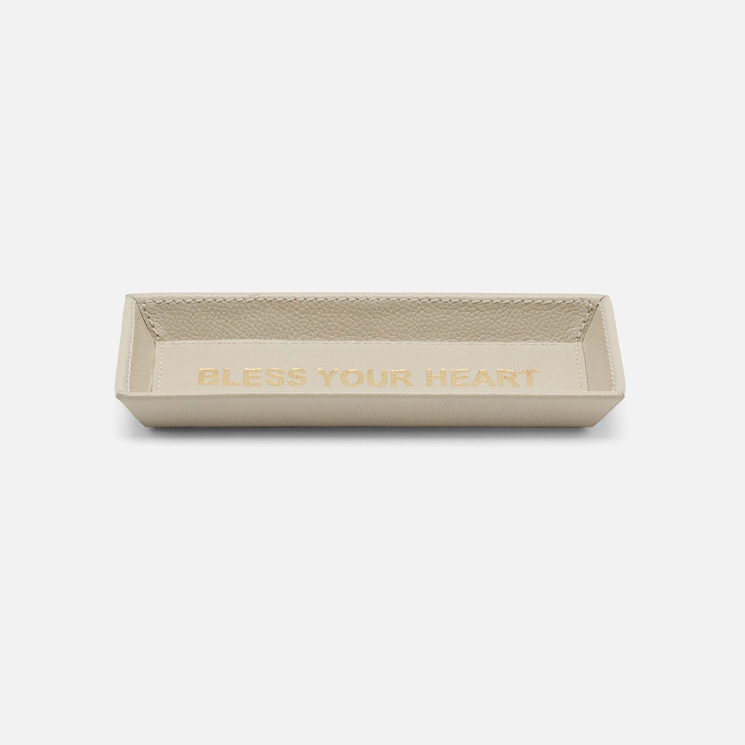 Decorah, Light Gray, Eyeglass Holder, Bless Your Heart, Full-Grain Leather, Pack/2