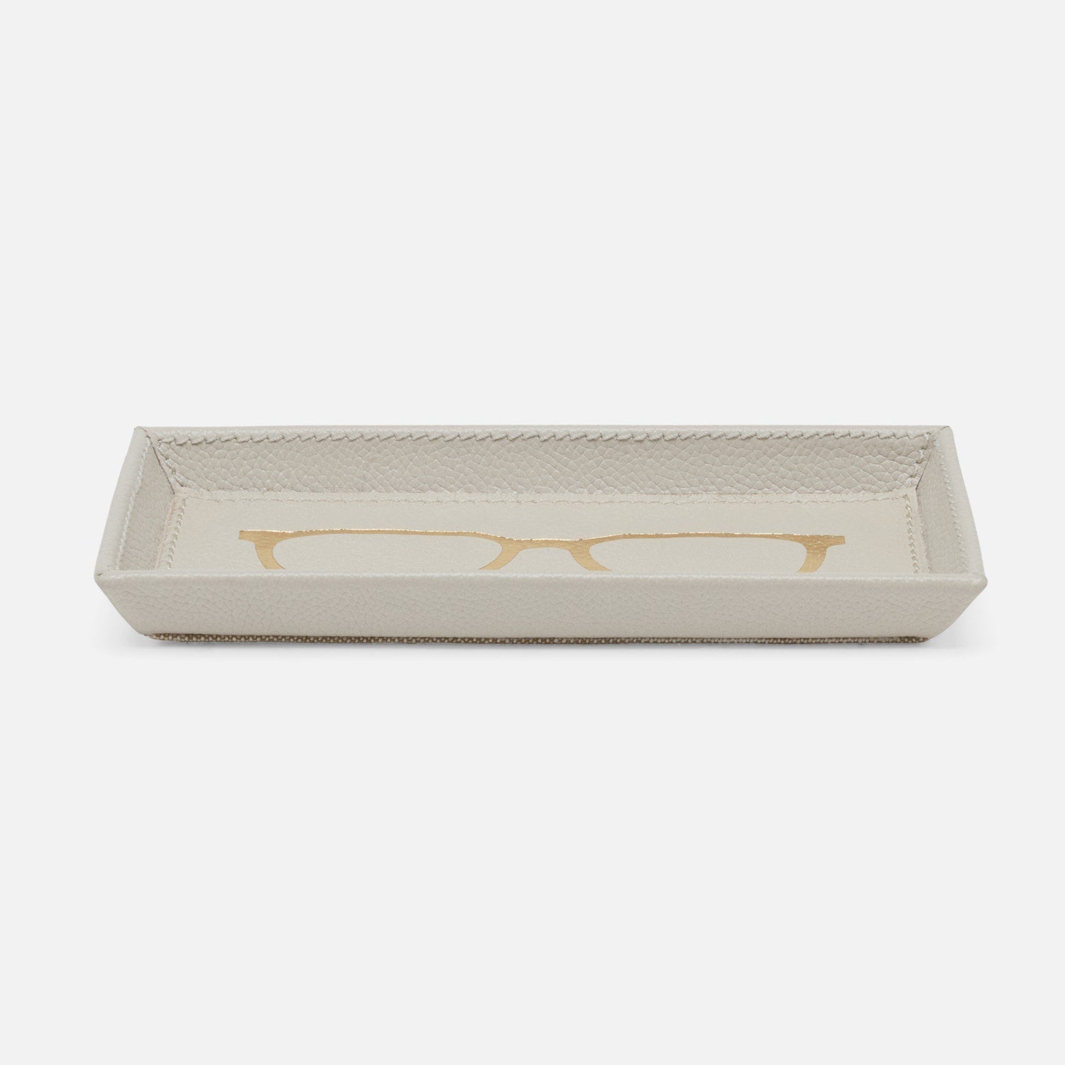 Decorah, Light Gray, Eyeglass Holder, Glasses, Full-Grain Leather, Pack/2