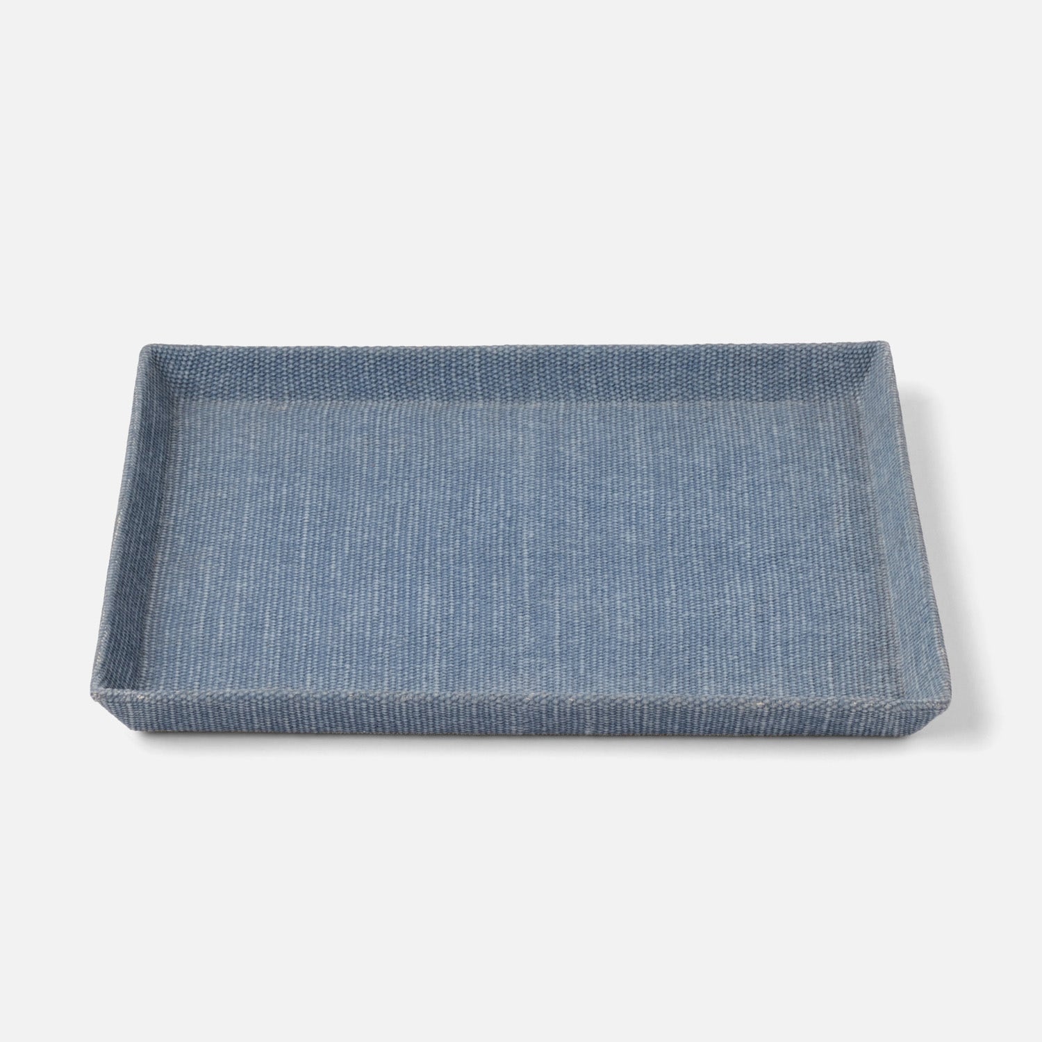 Dresden, Light Blue, Tray, Rectangular Tapered, Large,Cotton Jute, Pack/2