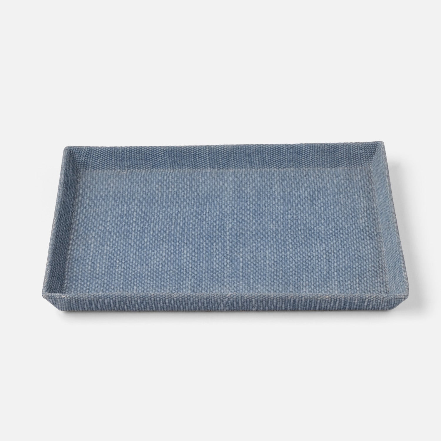 Dresden, Light Blue, Tray, Rectangular Tapered, Large,Cotton Jute, Pack/2