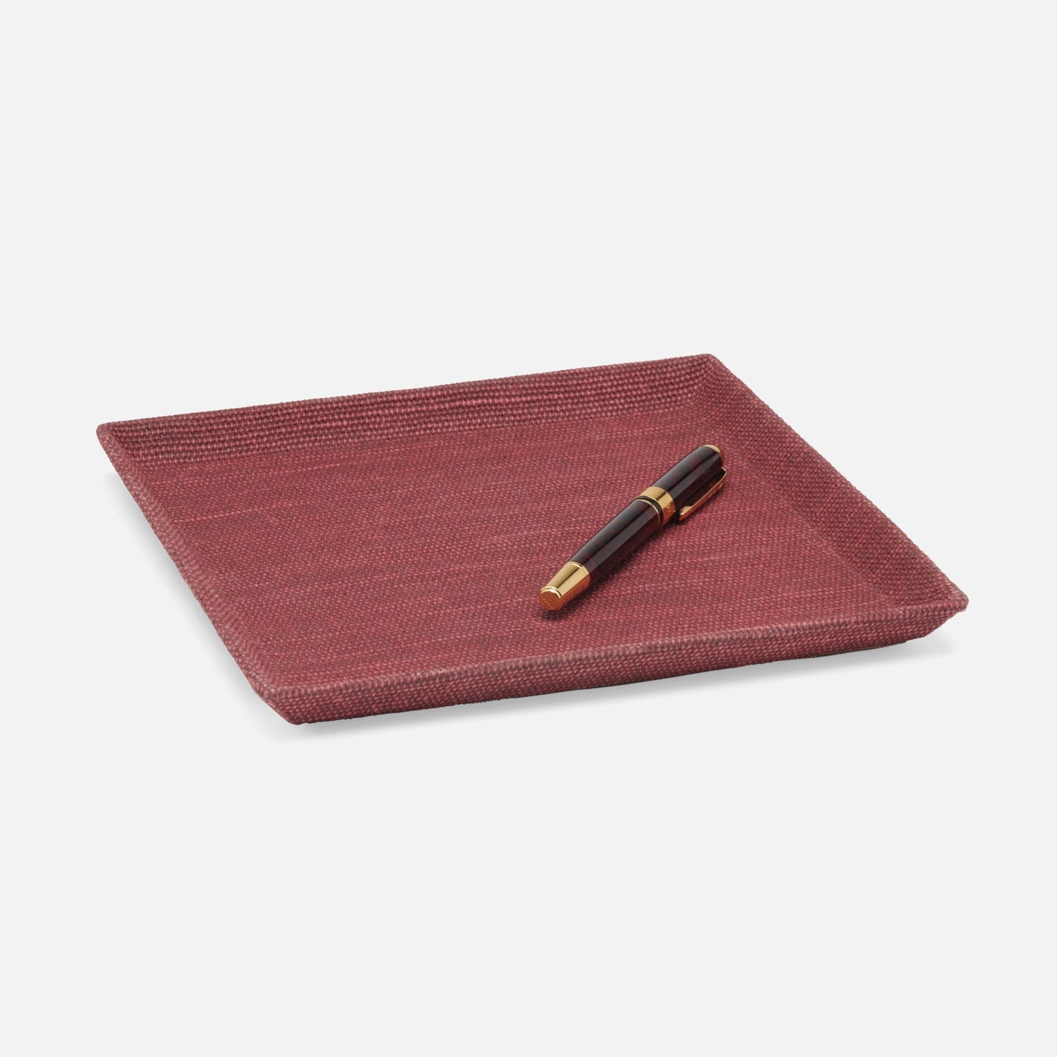 Dresden, Burgundy, Tray, Square Tapered, Large, Cotton Jute, Pack/2