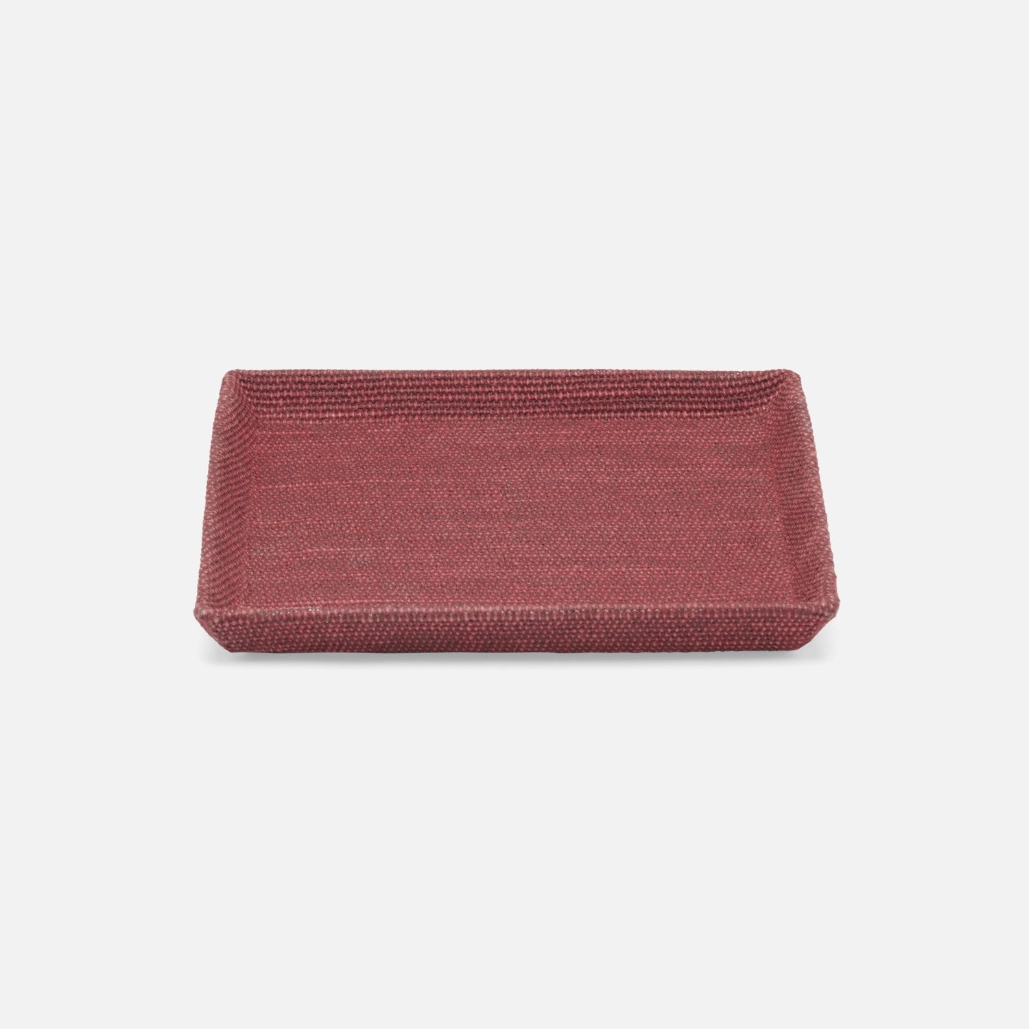 Dresden, Burgundy, Tray, Square Tapered, Small, Cotton Jute, Pack/2