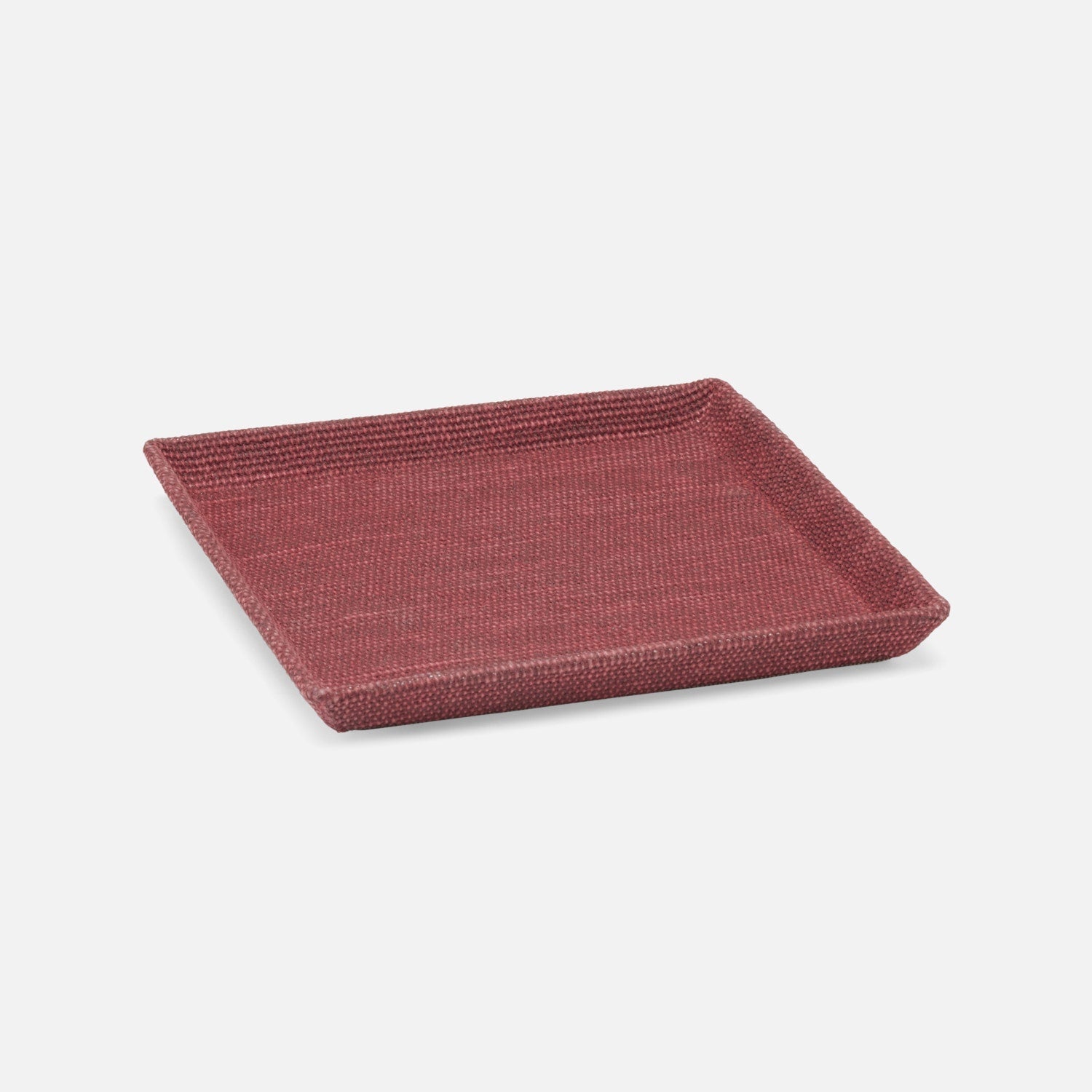 Dresden, Burgundy, Tray, Square Tapered, Small, Cotton Jute, Pack/2