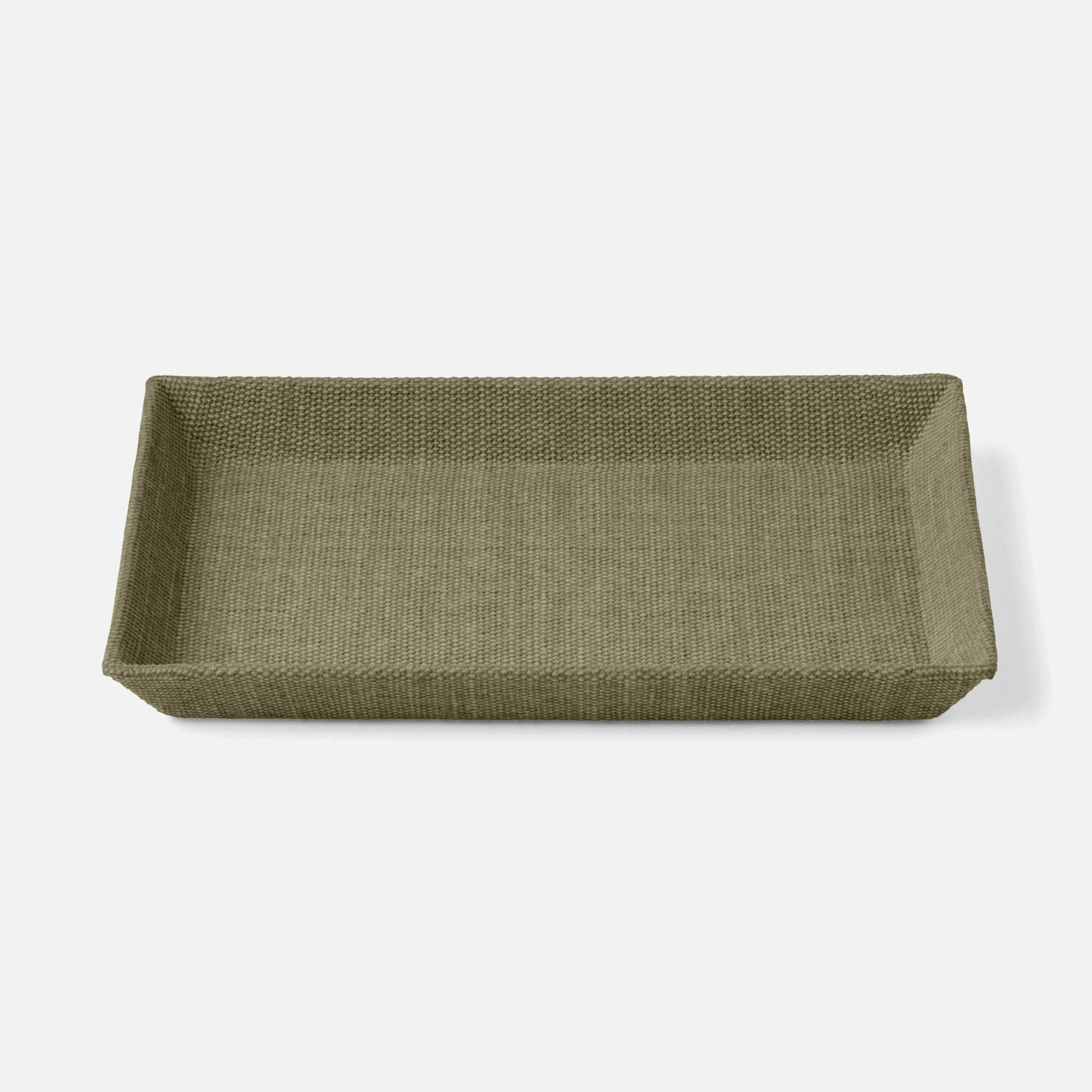 Dresden, Dark Green, Tray, Rectangular Tapered, Small, Cotton Jute, Pack/2