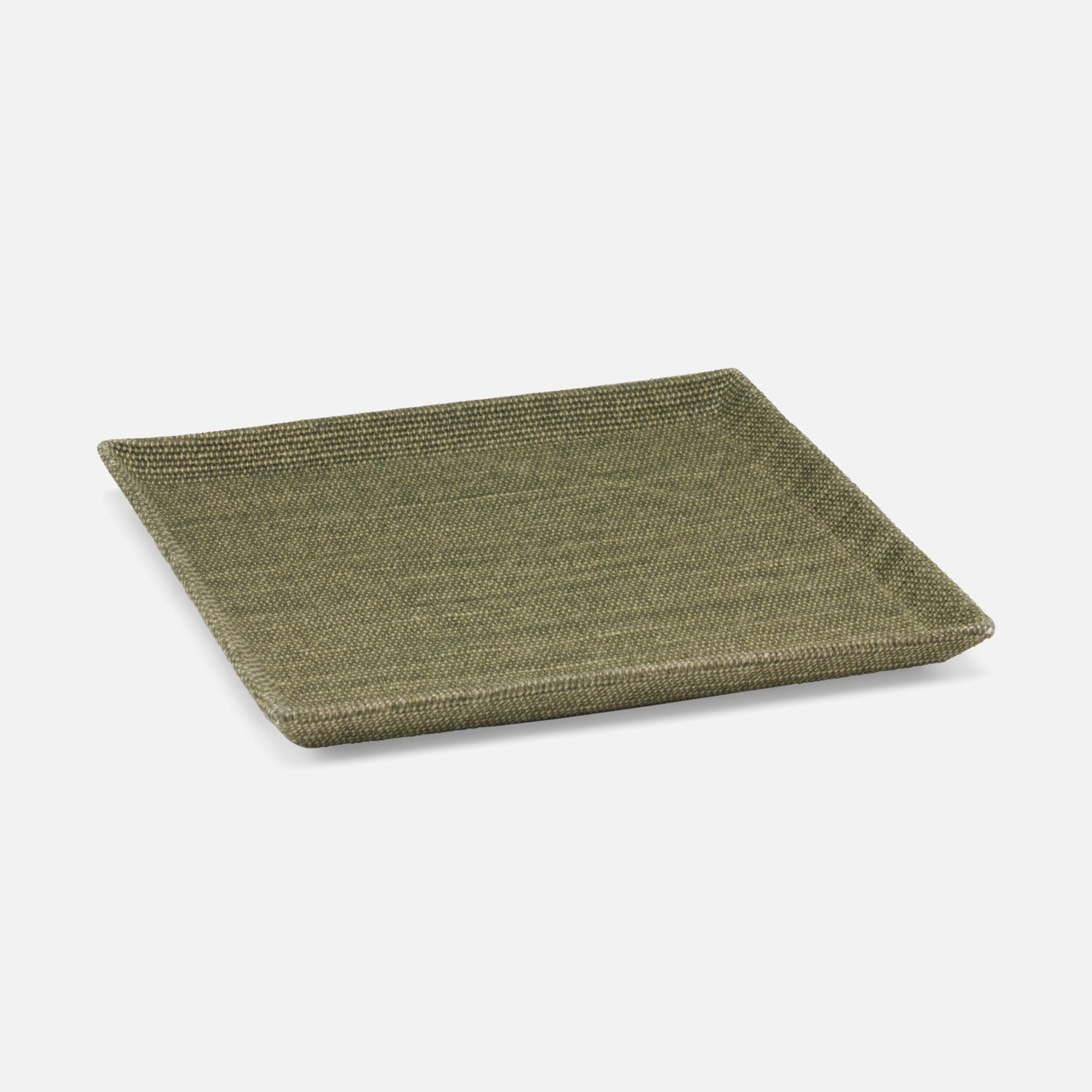 Dresden, Dark Green, Tray, Square Tapered, Small, Cotton Jute, Pack/2