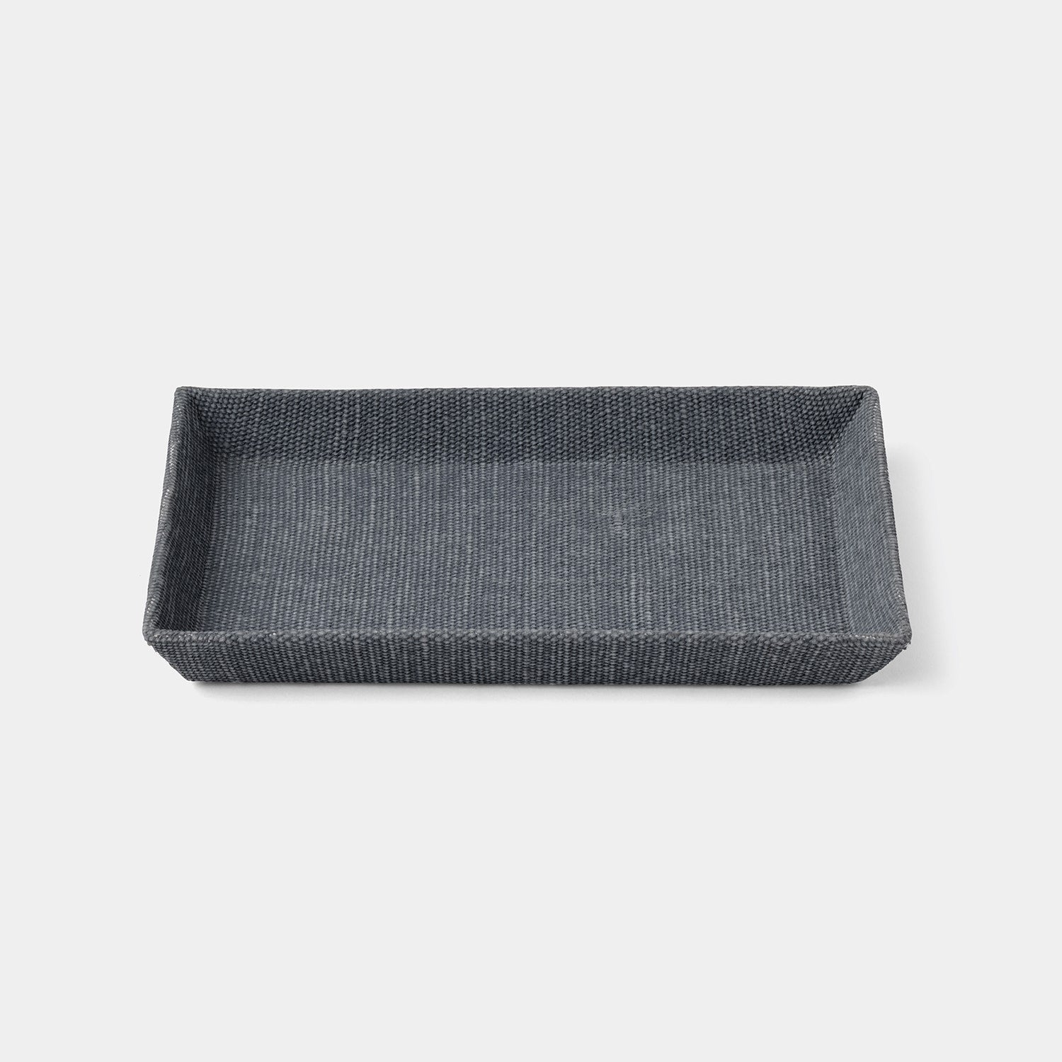 Dresden, Slate Blue, Tray, Rectangular Tapered, Small, Cotton Jute, Pack/2