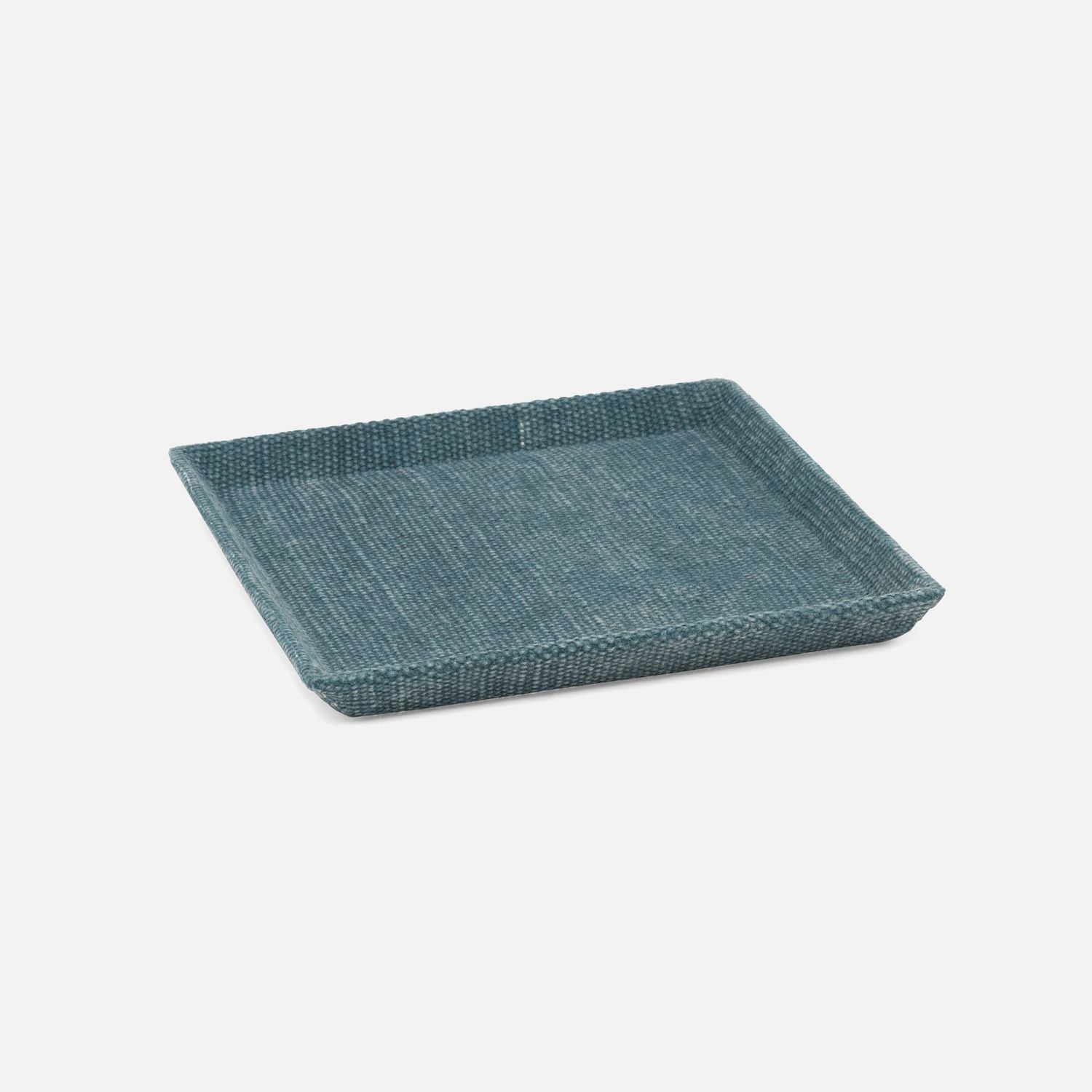 Dresden, Teal, Tray, Square, Small, Cotton Jute, Pack/2