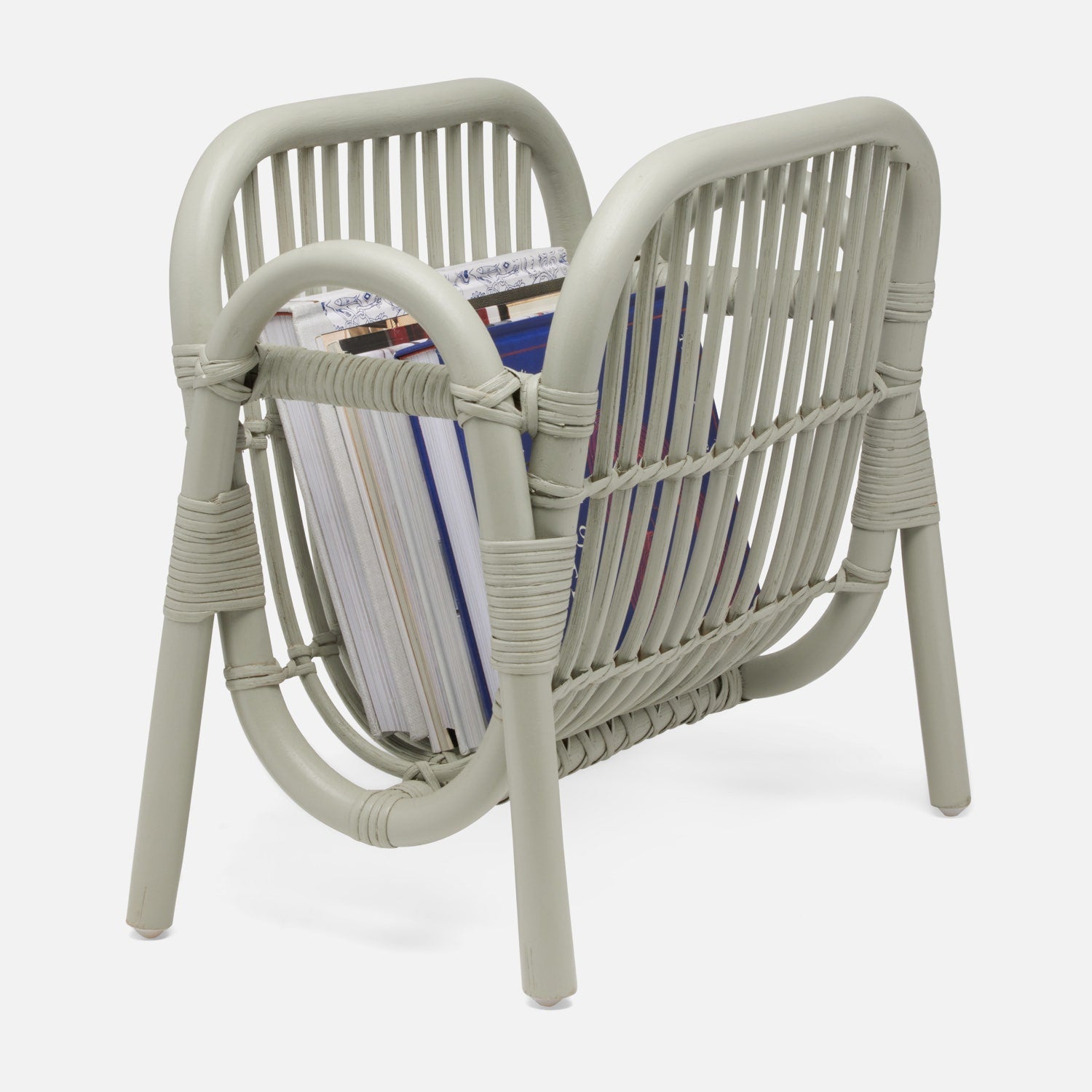 Makassar, Castor Gray, Magazine Holder, Rattan