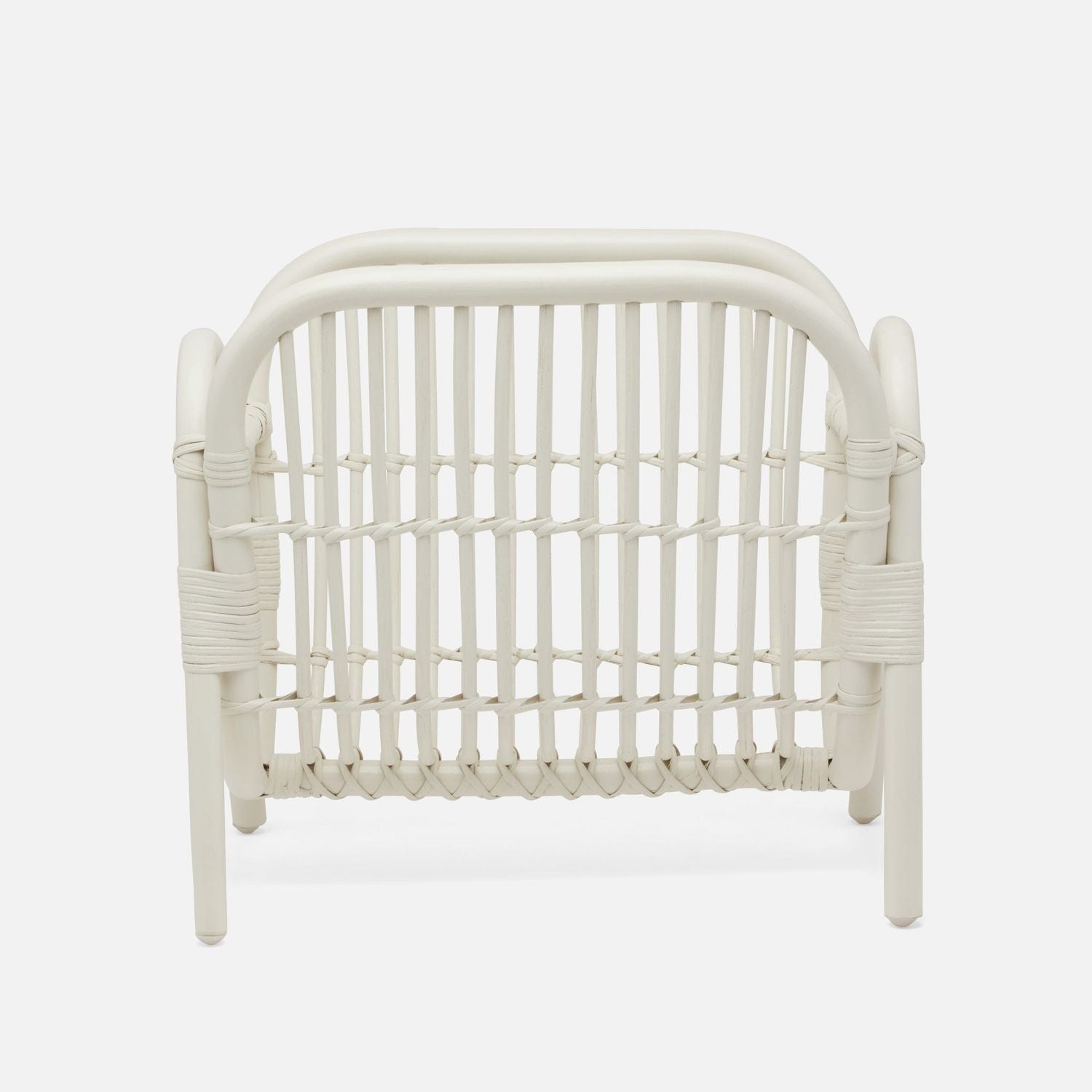 Makassar, Pristine White, Magazine Holder, Rattan