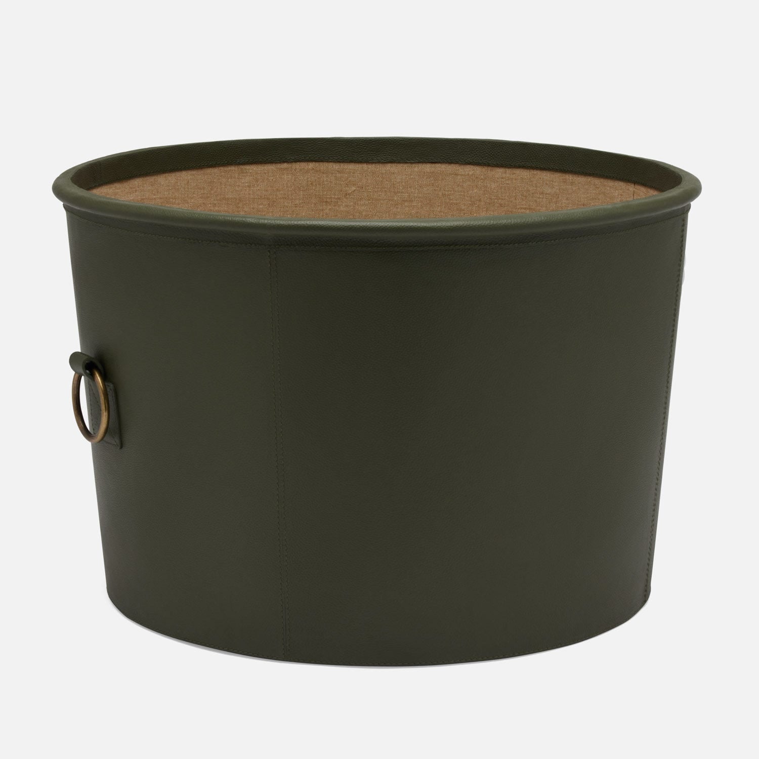 Ogden, Forest, Basket, Round, Large, Full-Grain Leather